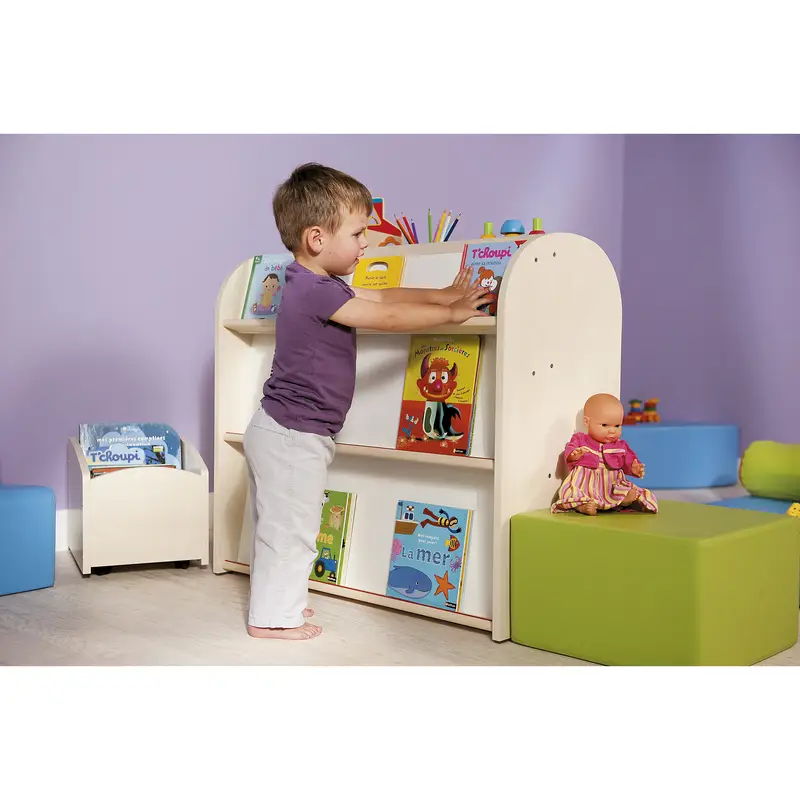 Petite bibliothèque biface - Teinte bouleau - Équipement - 3133093725462 - 