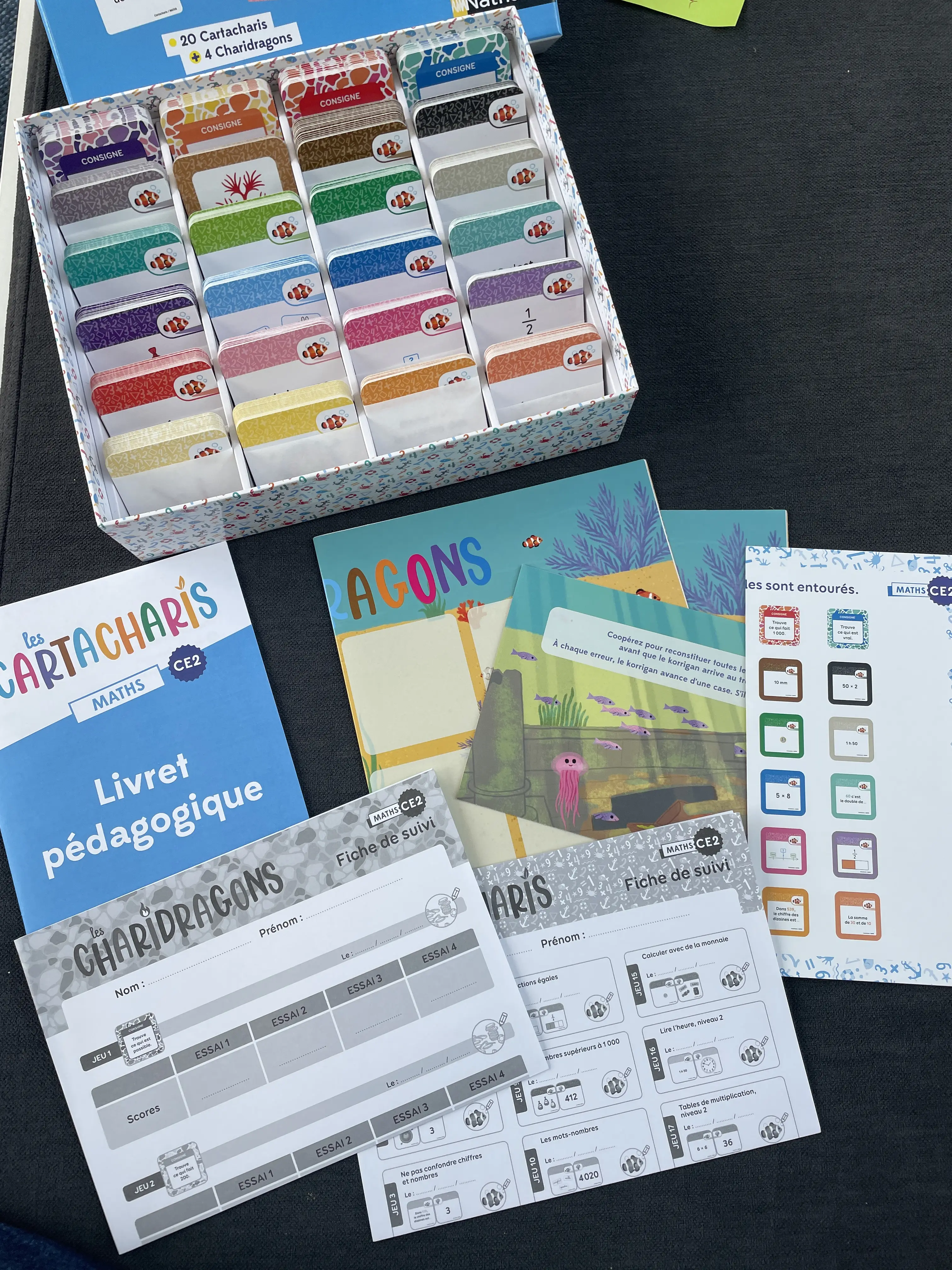 Les Cartacharis CE2 - Maths - Matériel collectif - 3133099152309 - photocarta1