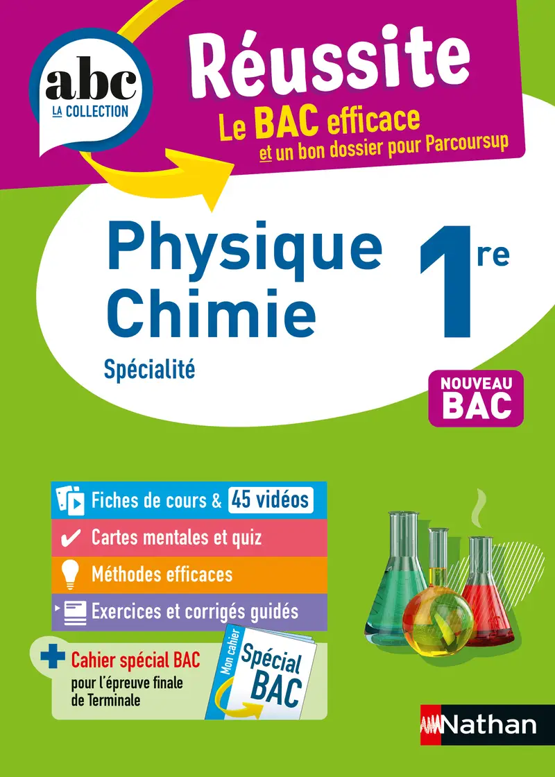 Physique-Chimie 1re - ABC Réussite - Bac 2027 - Programme de première 2026-2027 - Enseignement de spécialité - Cours, Méthode, Exercices et Corrigés guidés - EPUB - Livre de cours, méthode et exercices - 9782095014186