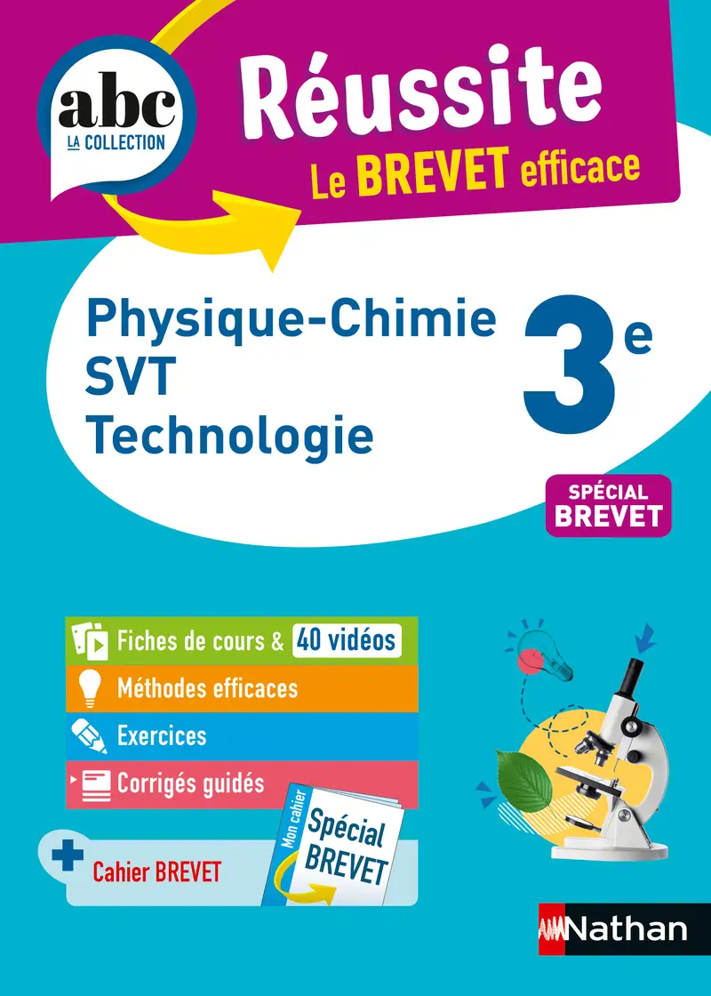 Physique-Chimie - SVT (Sciences de la vie et de la Terre) - Techno 3e - ABC Réussite - Le Brevet efficace - Cours, Méthode, Exercices - Brevet 2027 - EPUB - Livre de cours, méthode et exercices - 9782095013967