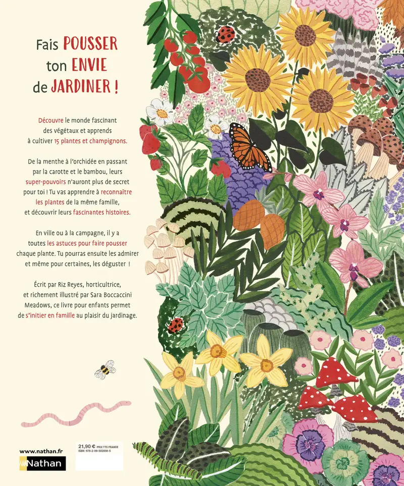 Plante - Fais pousser ton envie de jardiner ! Beau livre - Livre documentaire - 9782095028565 - Couverture verso