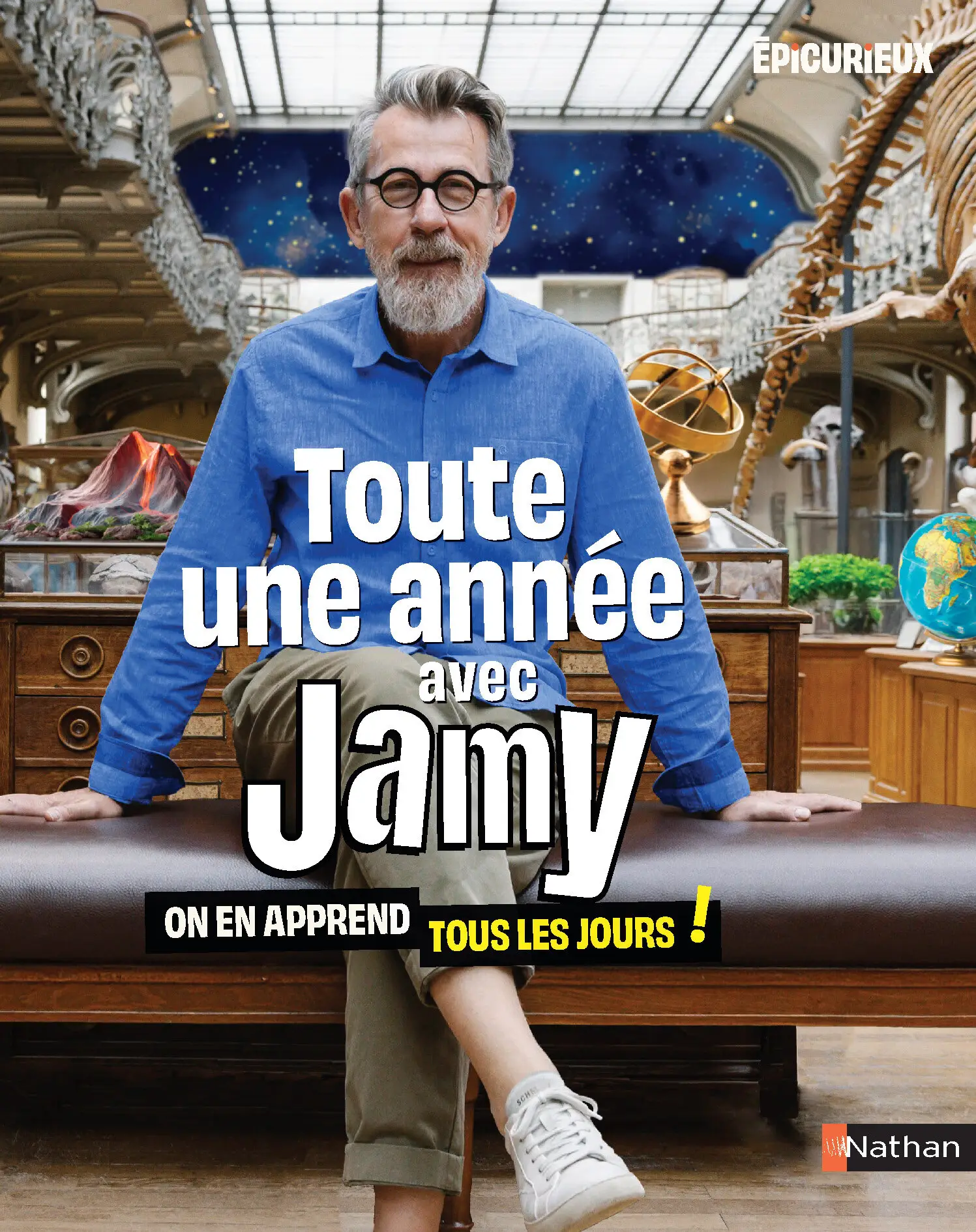 Toute une année avec Jamy - La curiosité n?a jamais été aussi addictive - Livre documentaire - 9782095066130 - Plat_1