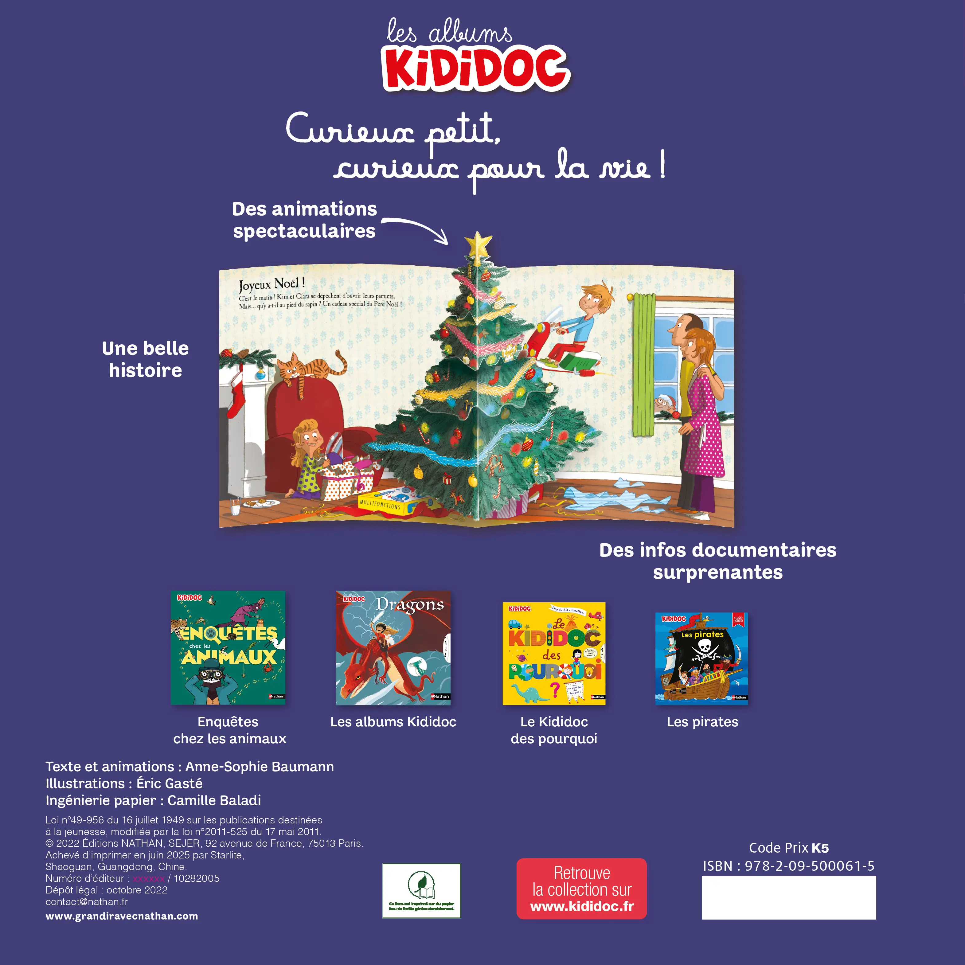 Livre Pop-up - La fabuleuse aventure du Père Noël - Kididoc Dès 4 ans - Livre documentaire - 9782095000615 - Plat 4