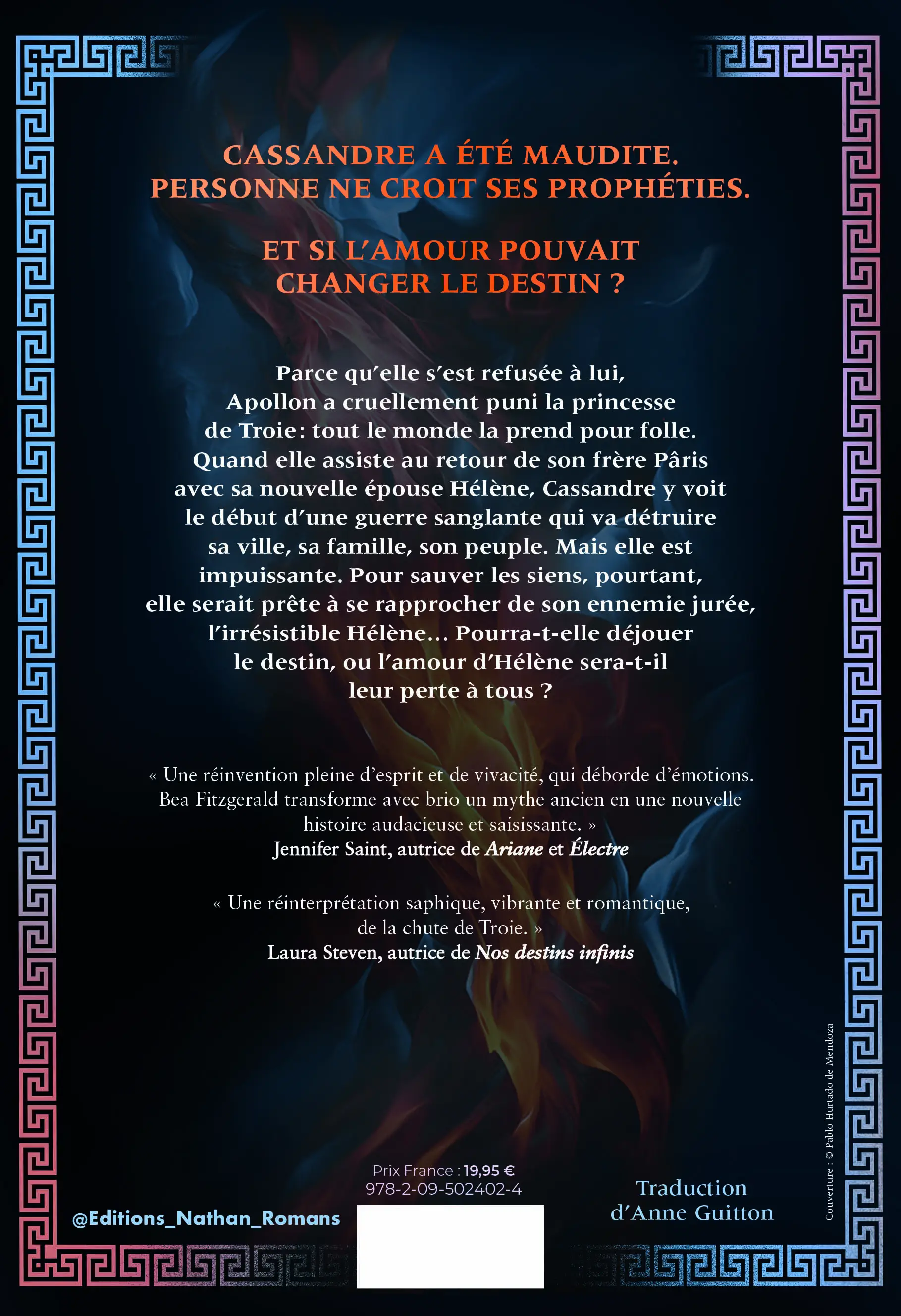La Malédiction de l'Oracle - Une romantasy F/F qui réinvente la guerre de Troie - Roman - 9782095024024 - Plat_4
