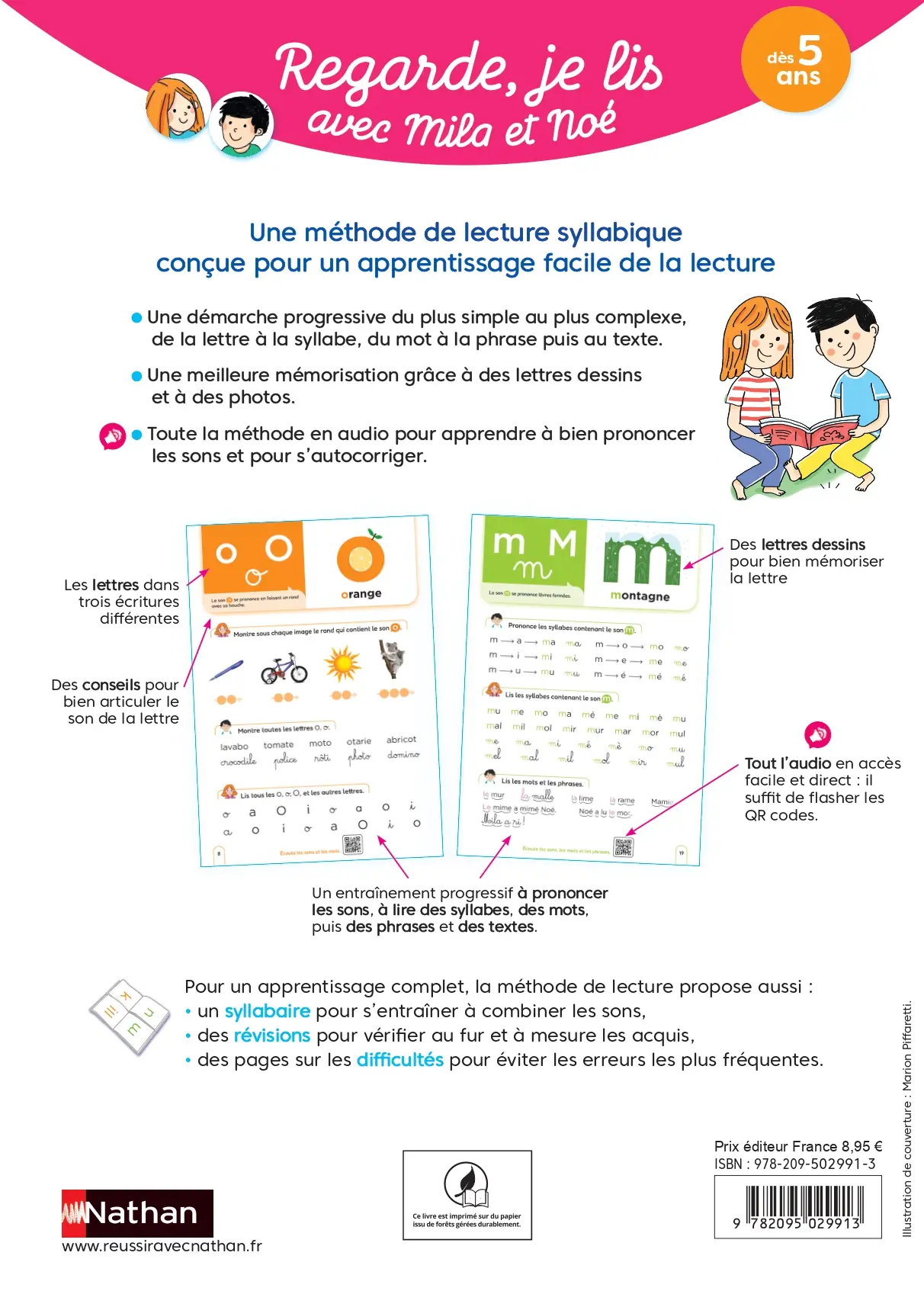 Méthode de lecture tout en audio  avec Mila et Noé - dès 5 ans -  - 9782095029913 - Plat_4