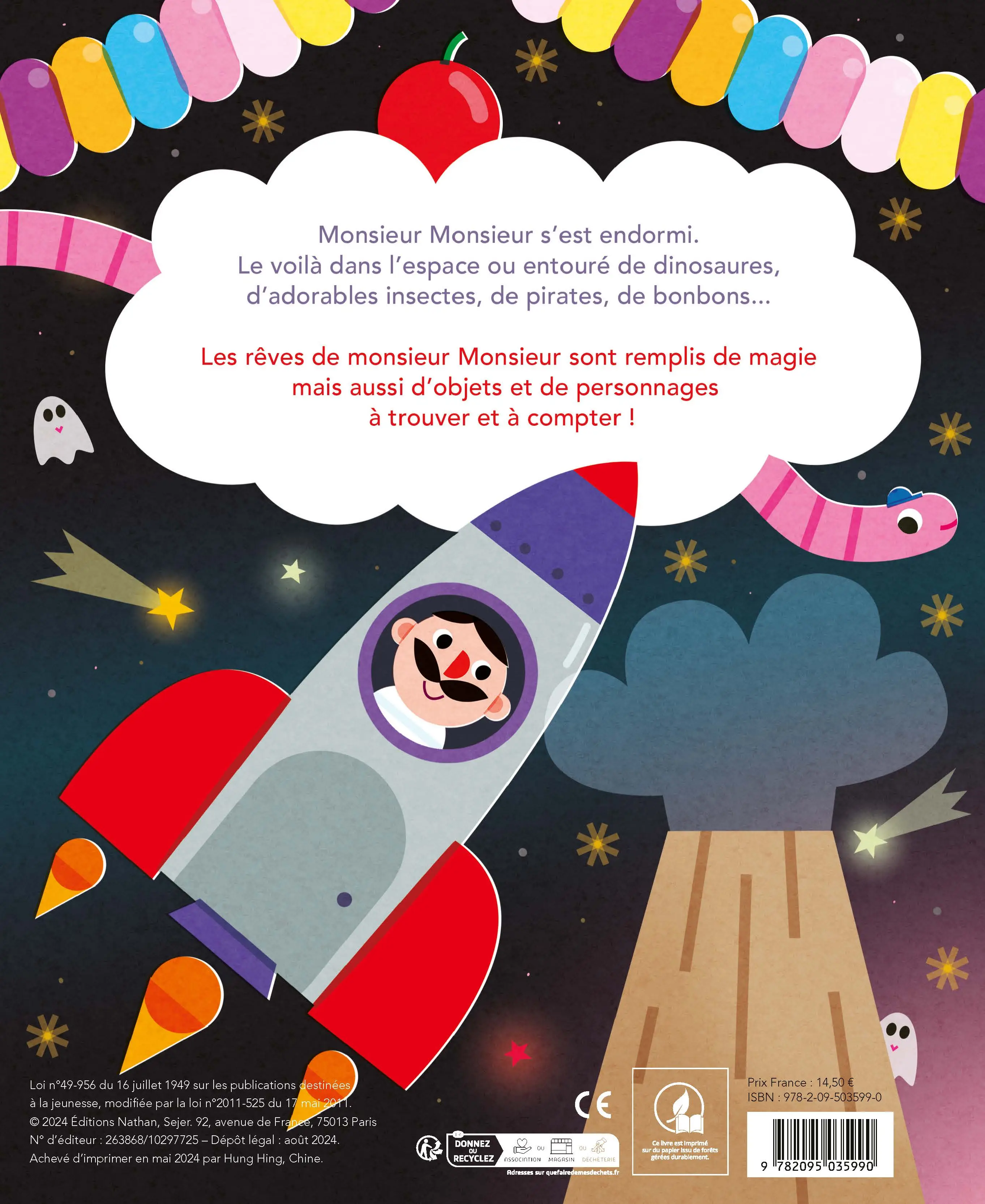 Cherche et trouve - Dans les rêves de monsieur Monsieur - dès 2 ans - Album(s) - 9782095035990 - Plat_4