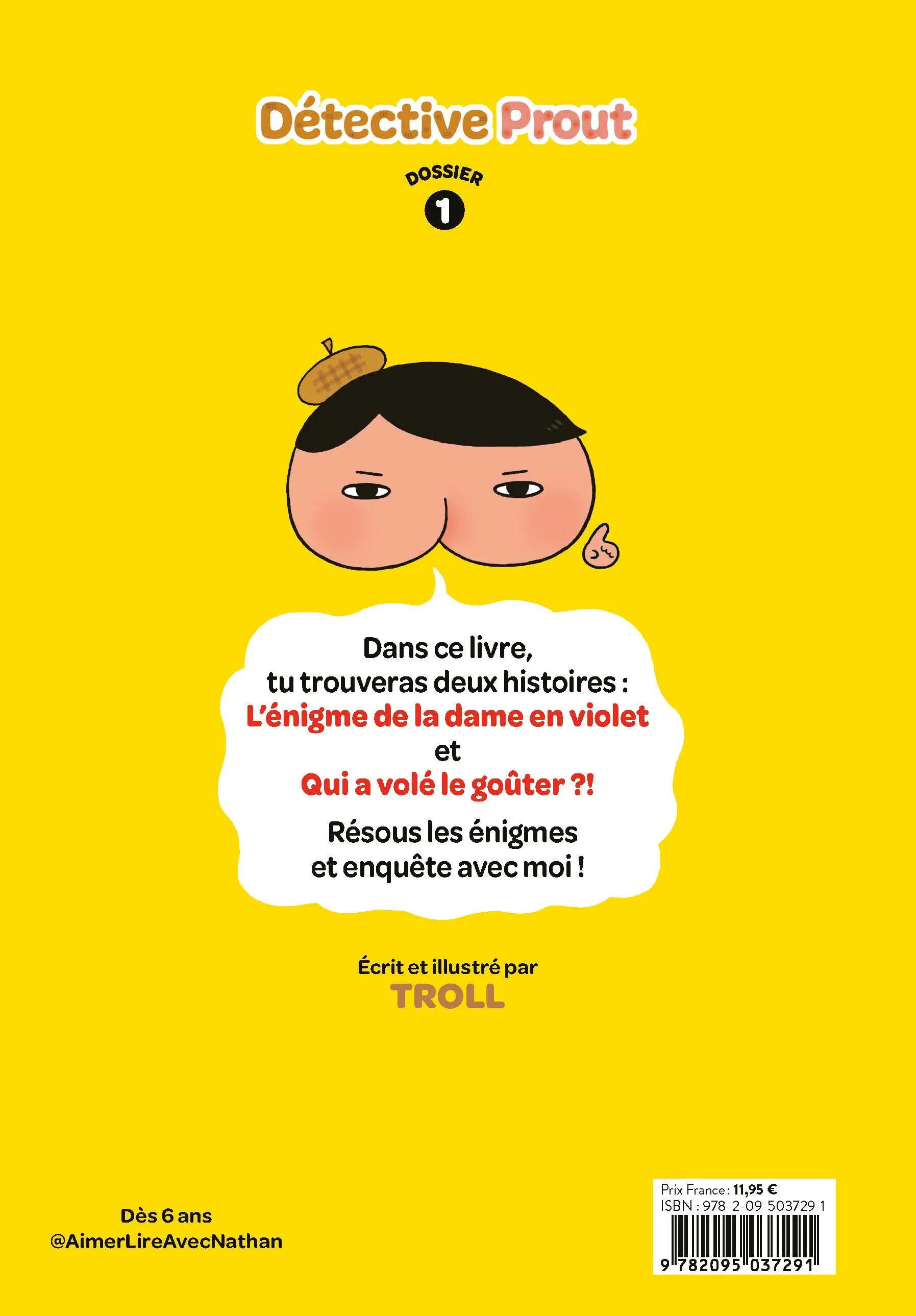 Détective Prout - Tome 1 : L'énigme de la dame en violet - un roman-jeu au style manga et kawaï à découvrir dès 7 ans  - Roman - 9782095037291 - Plat 4
