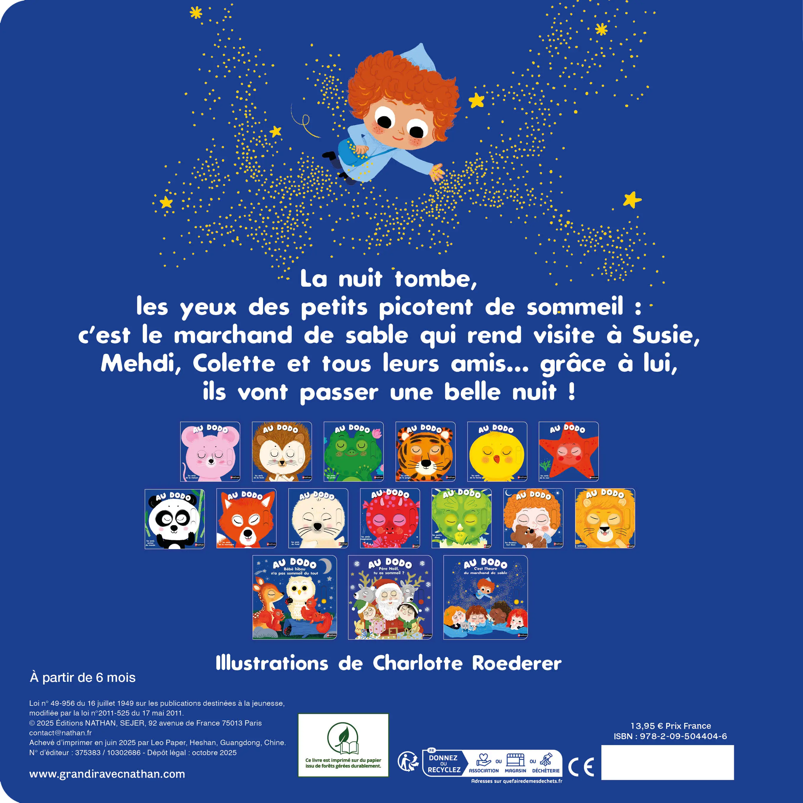 Au Dodo - C'est l'heure du marchand de sable | Livre animé pour enfant - Histoire du soir apaisante dès 6 mois - Livre d'éveil - 9782095044046 - Plat 4