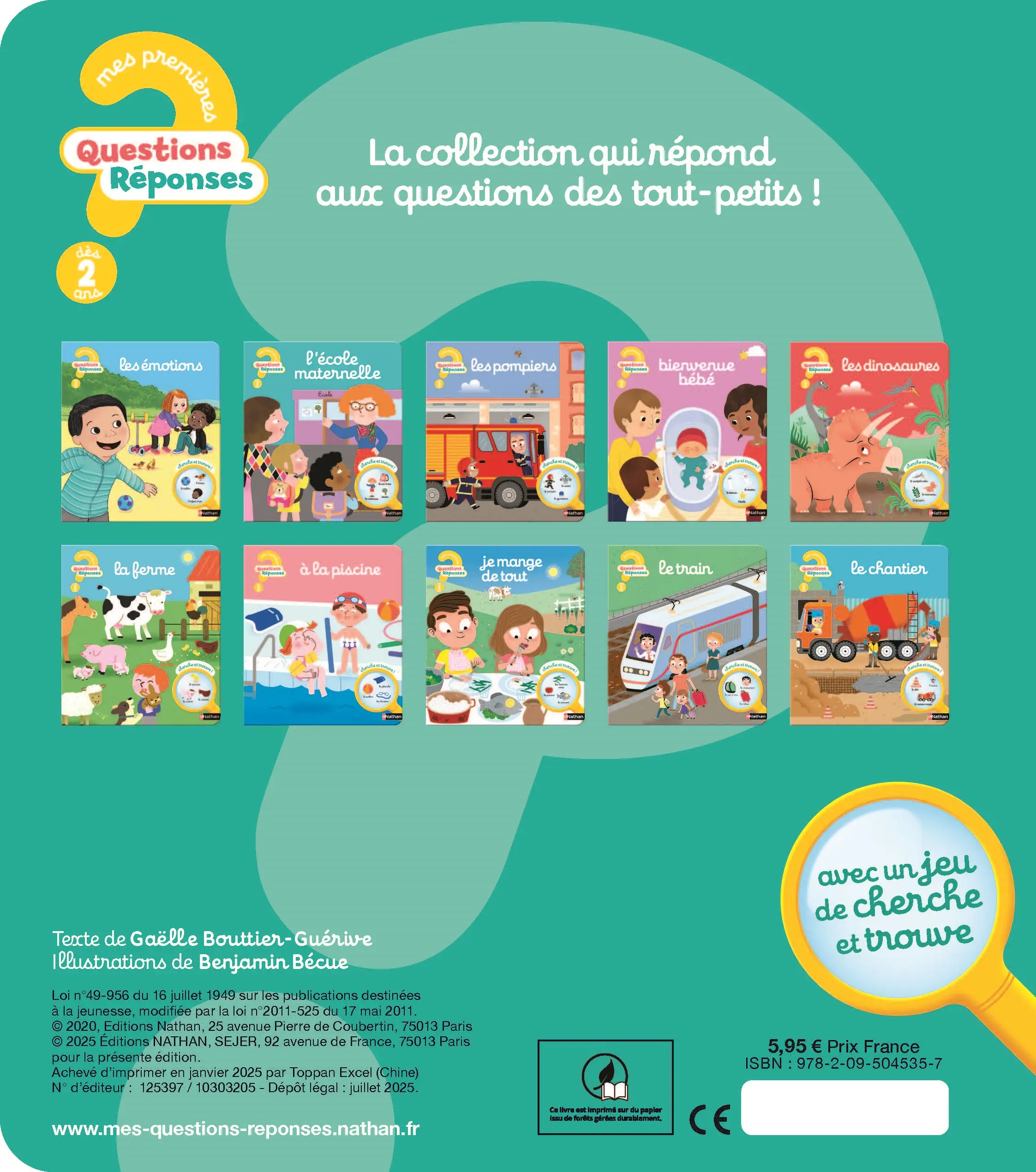 Je mange de tout - Pour poser les bases d'une alimentation saine - Questions/réponses - dès 2 ans - Livre documentaire - 9782095045357 - Plat_4