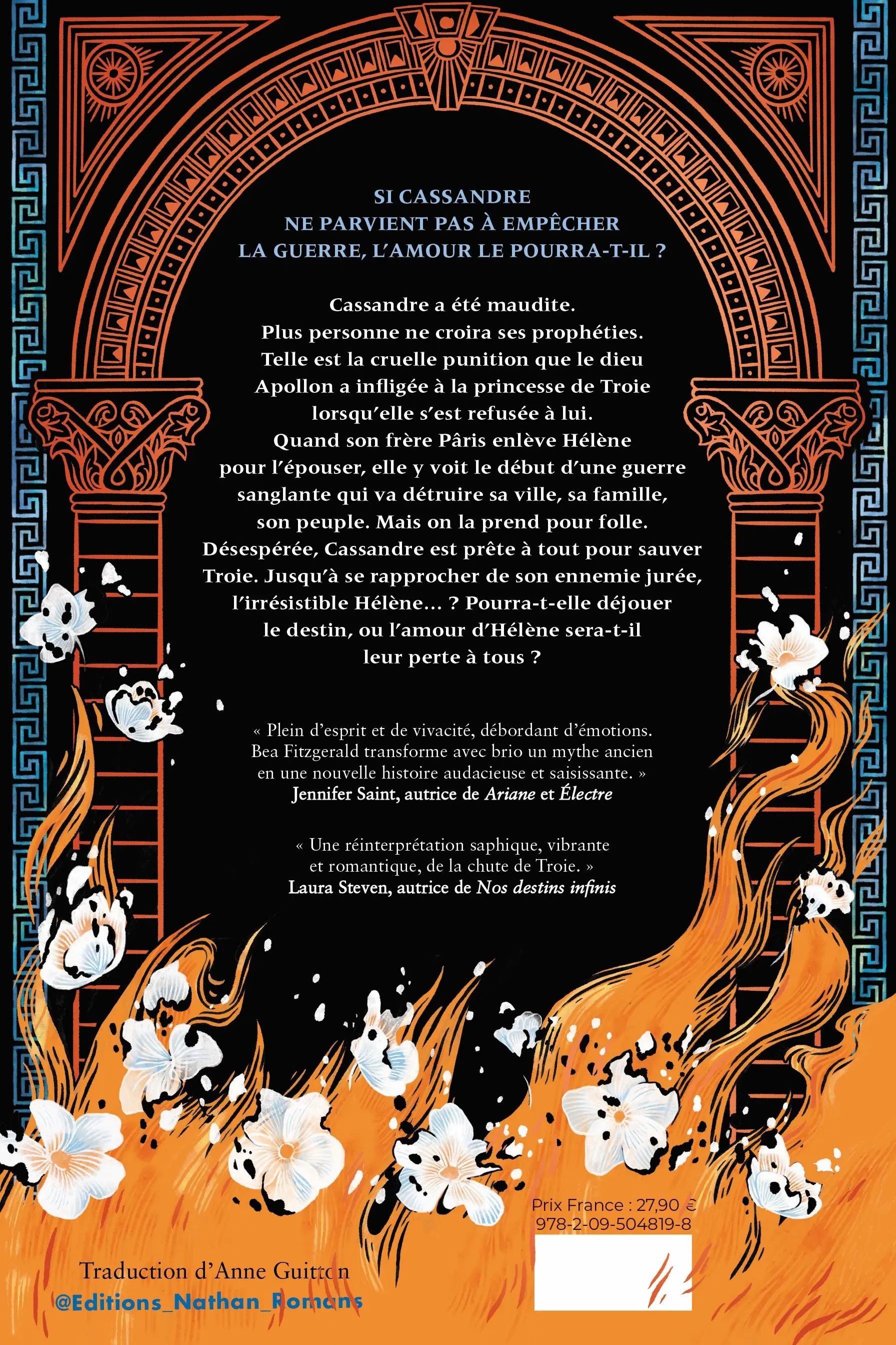 La Malédiction de l'Oracle - Edition Collector - Une romantasy Enemies-to-lovers F/F qui réinvente la guerre de Troie  - Roman - 9782095048198 - Plat_4