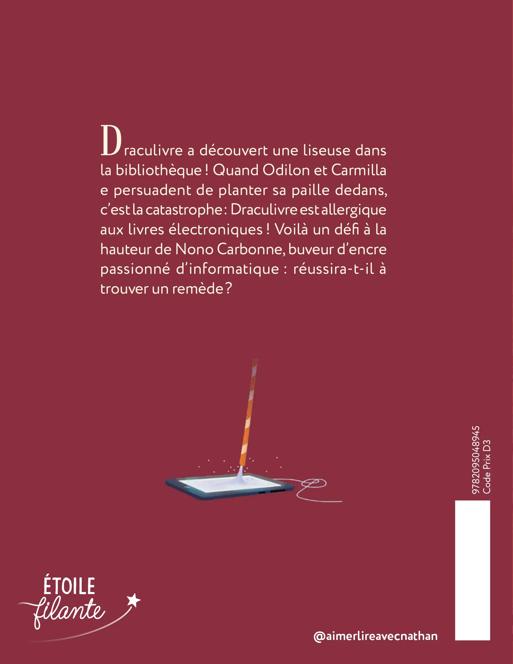 Le Buveur d'encre - le buveur d'écran - Roman fantastique best-seller dès 7 ans - Roman - 9782095048945 - Plat 4