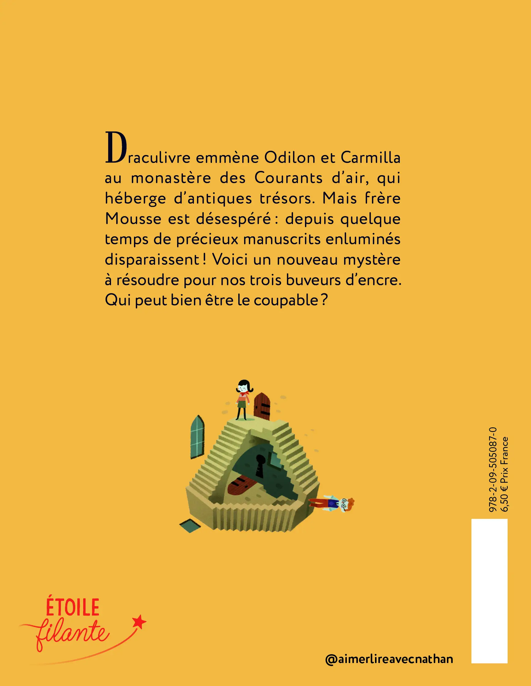 Le Buveur d'encre : Le buveur d'enluminures - Mystère des manuscrits disparus - Roman illustré 7-11 ans - Roman - 9782095050887 - Plat 4
