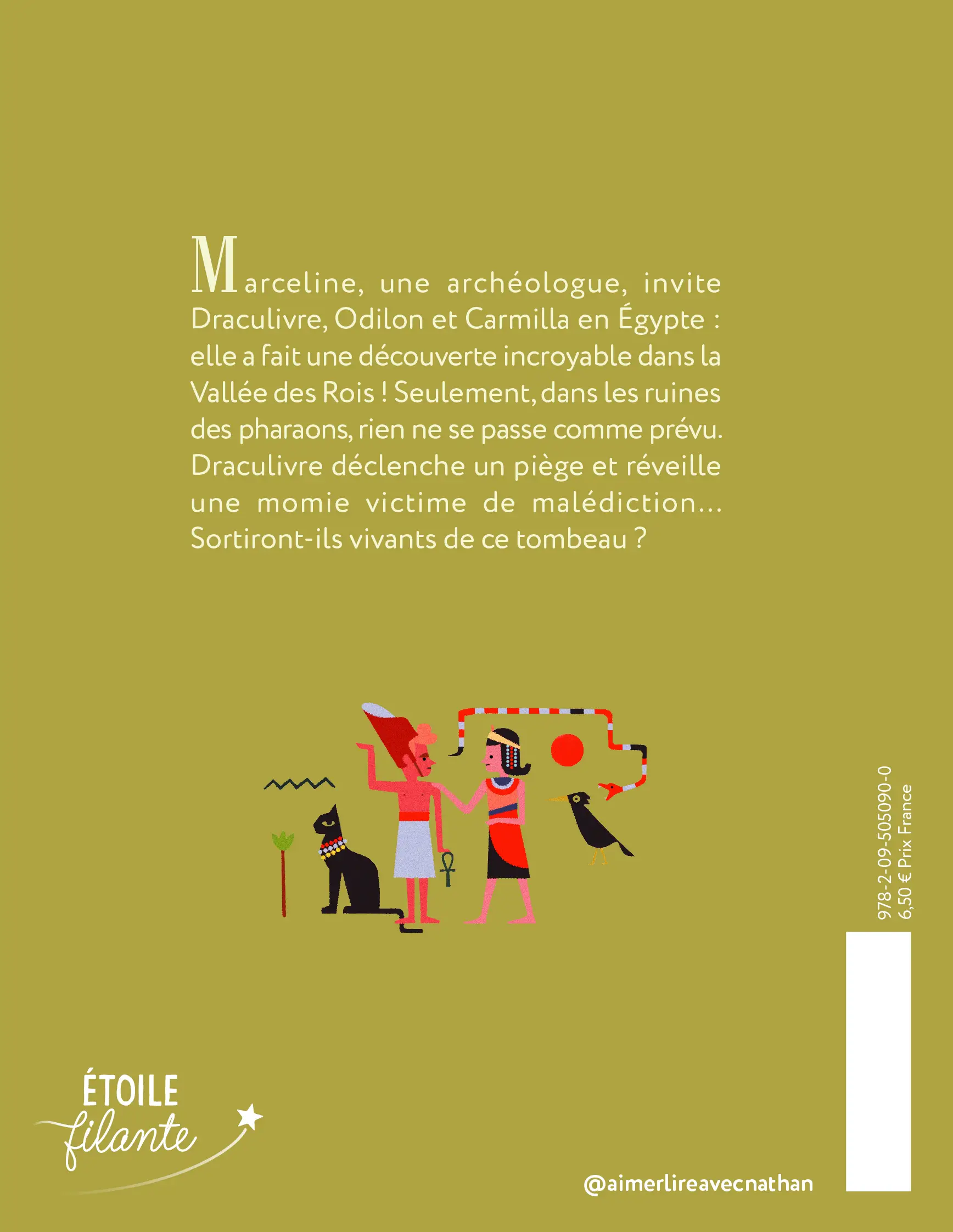 Le Buveur d'encre : Le buveur de hiéroglyphes - Aventures mystérieuses en Égypte - Roman illustré 7-11 ans - Roman - 9782095050900 - Plat 4