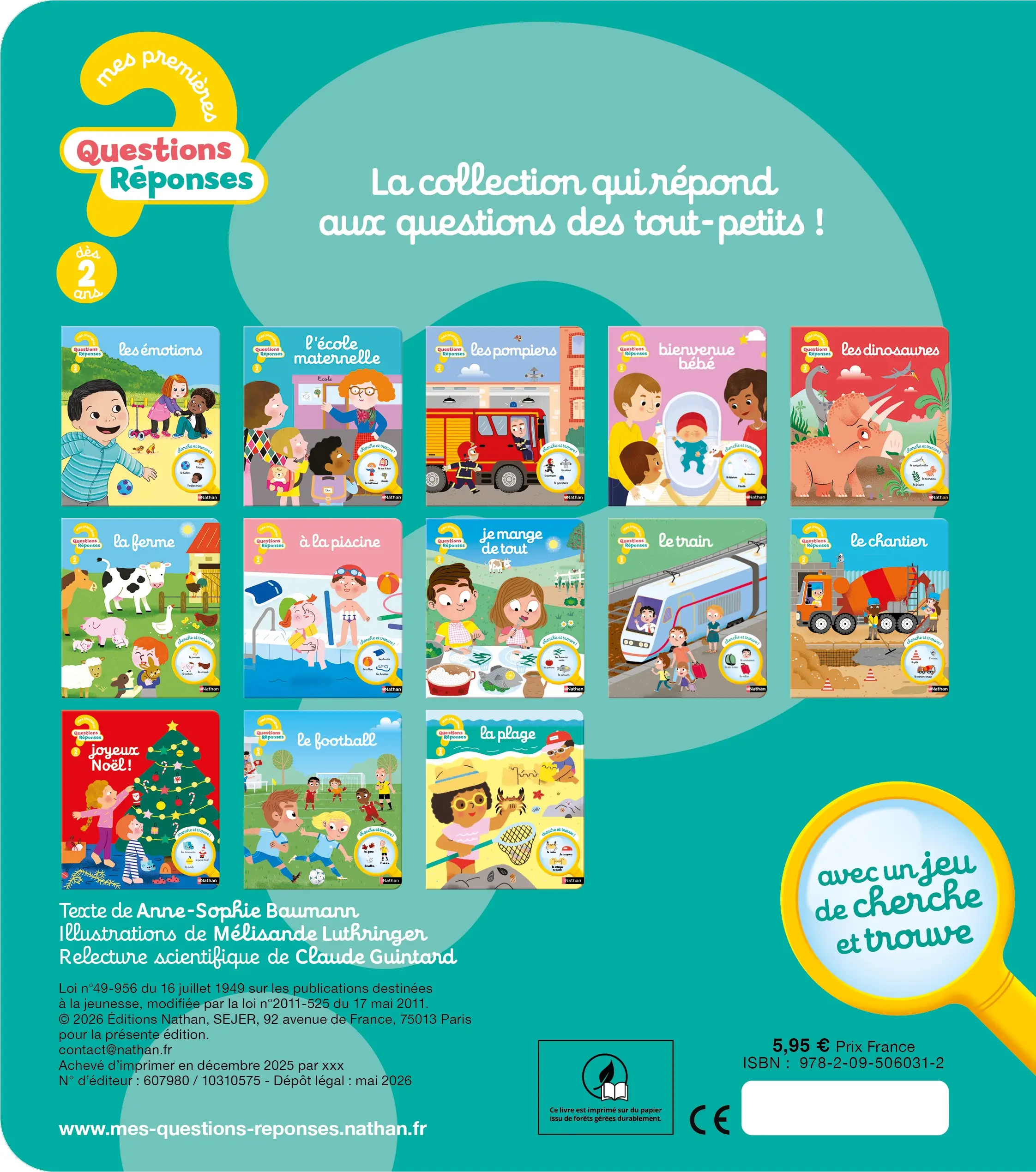 Questions/Réponses : La plage - Les secrets de la plage pour les tout-petits - Dès 2 ans - Livre documentaire - 9782095060312 - Plat_4
