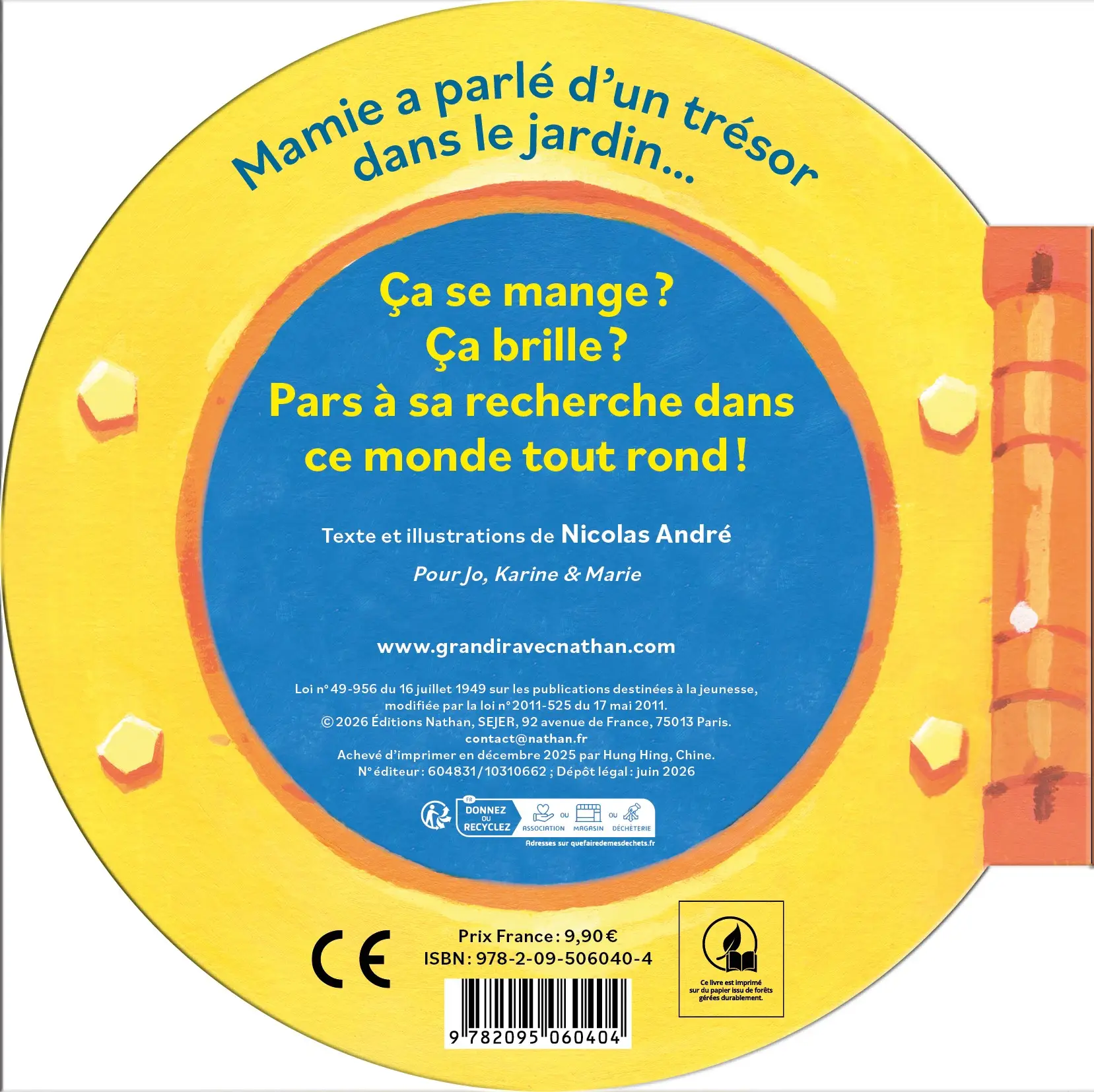 Le trésor - Un voyage poétique et immersif dans un monde tout rond - Dès 4 ans - Album(s) - 9782095060404 - Plat_4