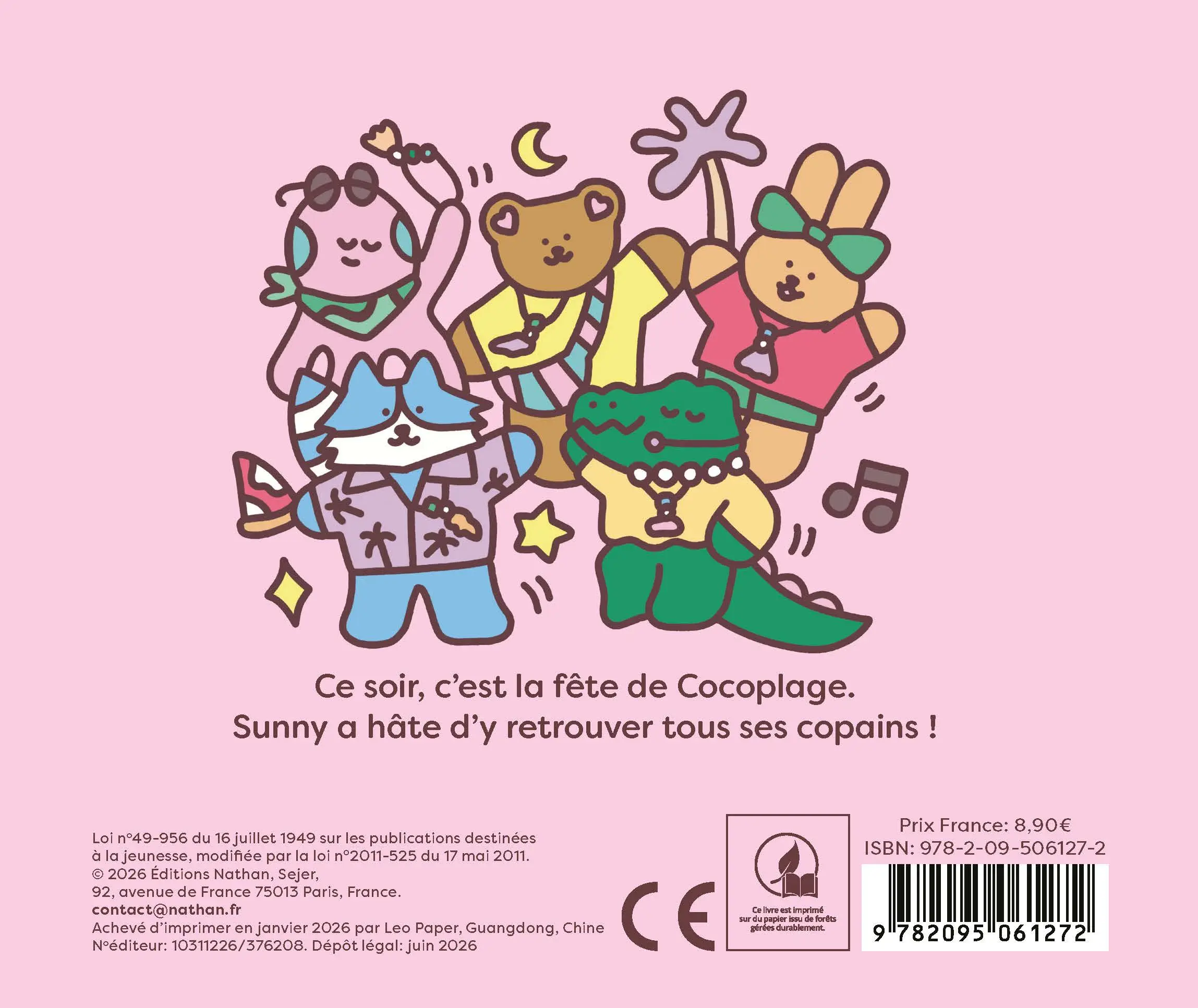 Sunny & ses amis - La fête de Cocoplage - Un bel album qui célèbre l'amitié et la créativité - Album(s) - 9782095061272 - Plat_4
