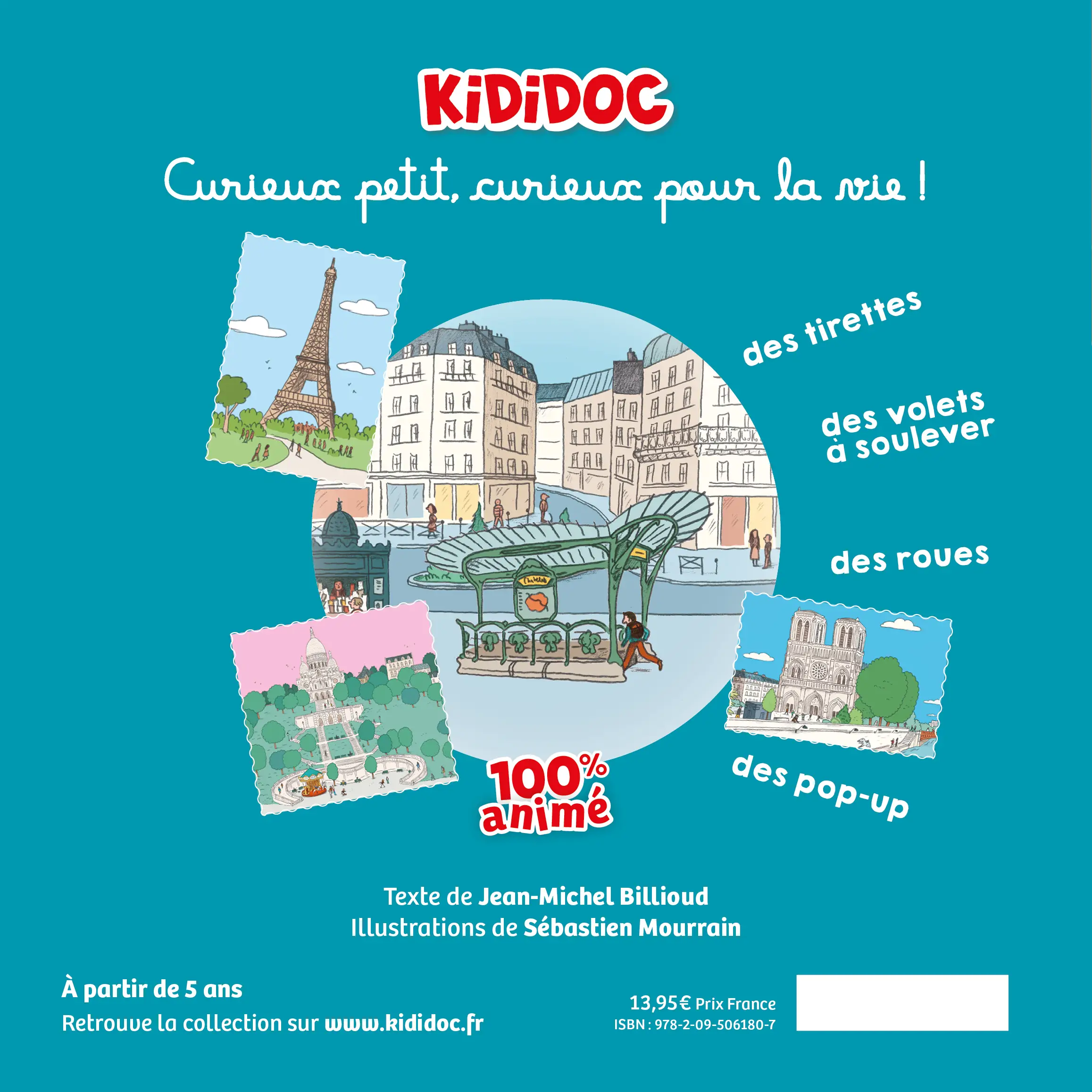 Paris - Livre animé Kididoc - Dès 6 ans - Livre documentaire - 9782095061807 - Plat_4
