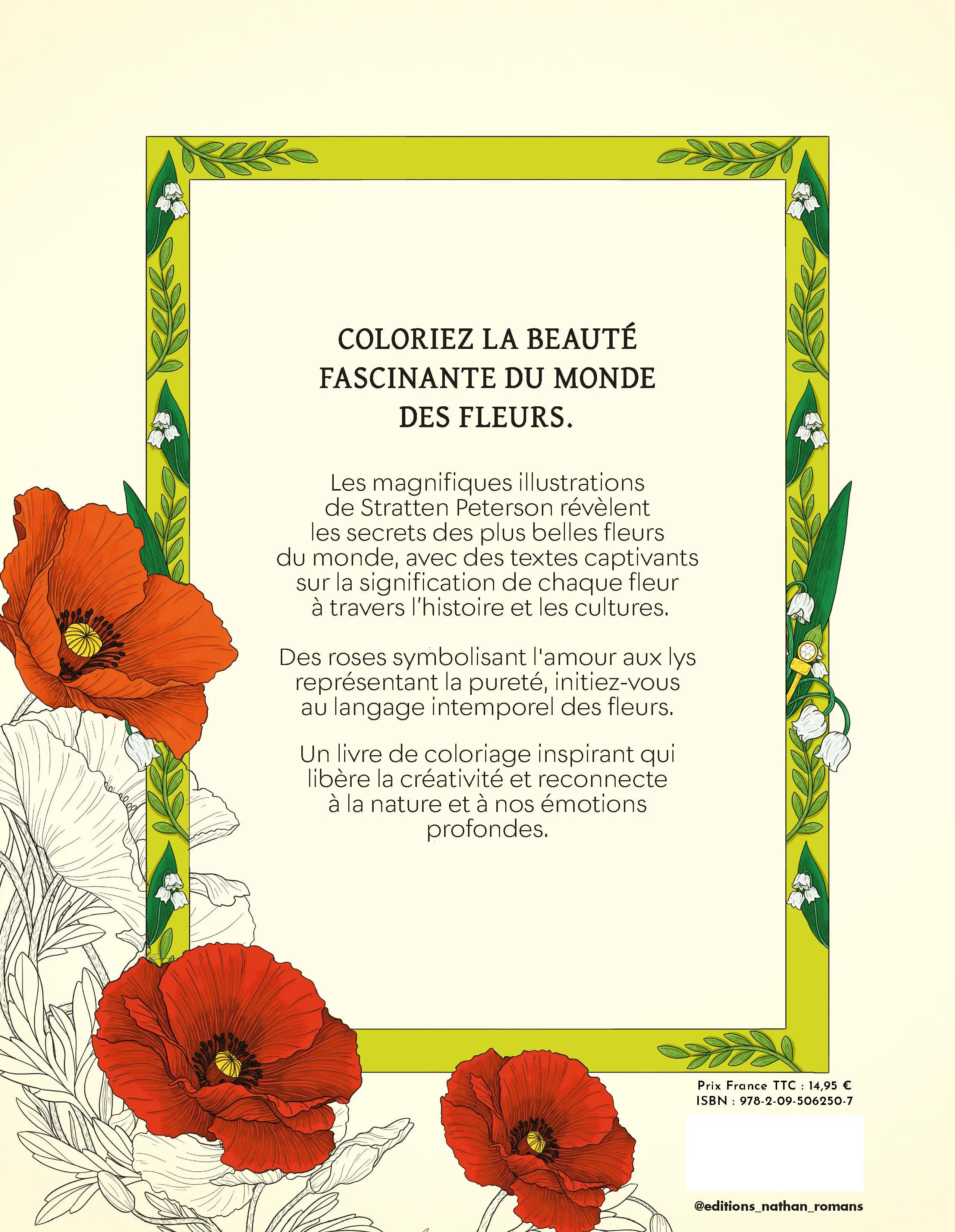 Le langage secret des fleurs - L'art de colorier est aussi dans la nature ! - Adulte - Cahier d'activités - 9782095062507 - Plat_4