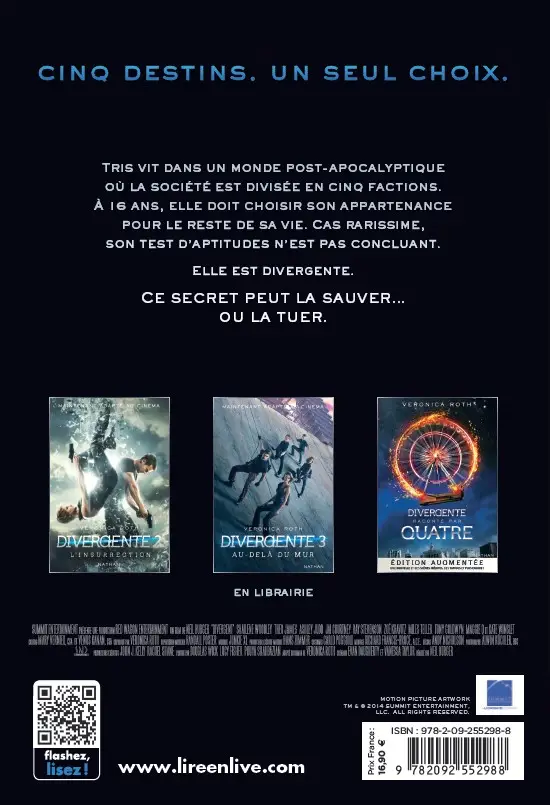 Divergente 1 - Roman Dystopique - Roman - 9782092552988 - plat4