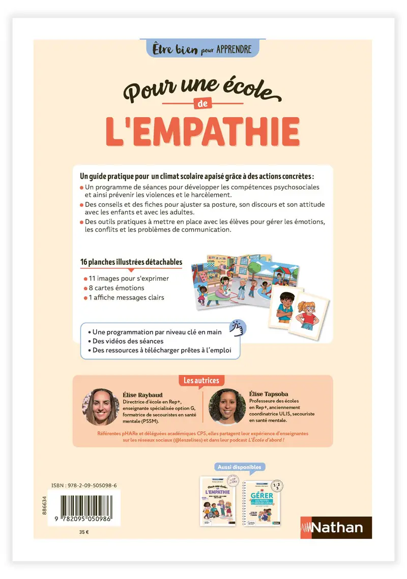 Pour une école de l'empathie - Cycle 1 - Livre de pédagogie - 9782095050986 - Couverture verso