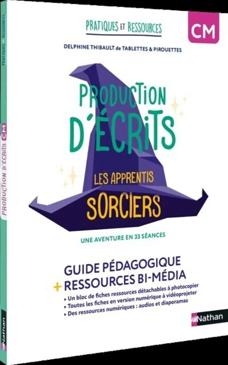 Pratiques et ressources - Production d'écrits CM - Les Apprentis Sorciers - Guide pédagogique bi-média - 9782095063566