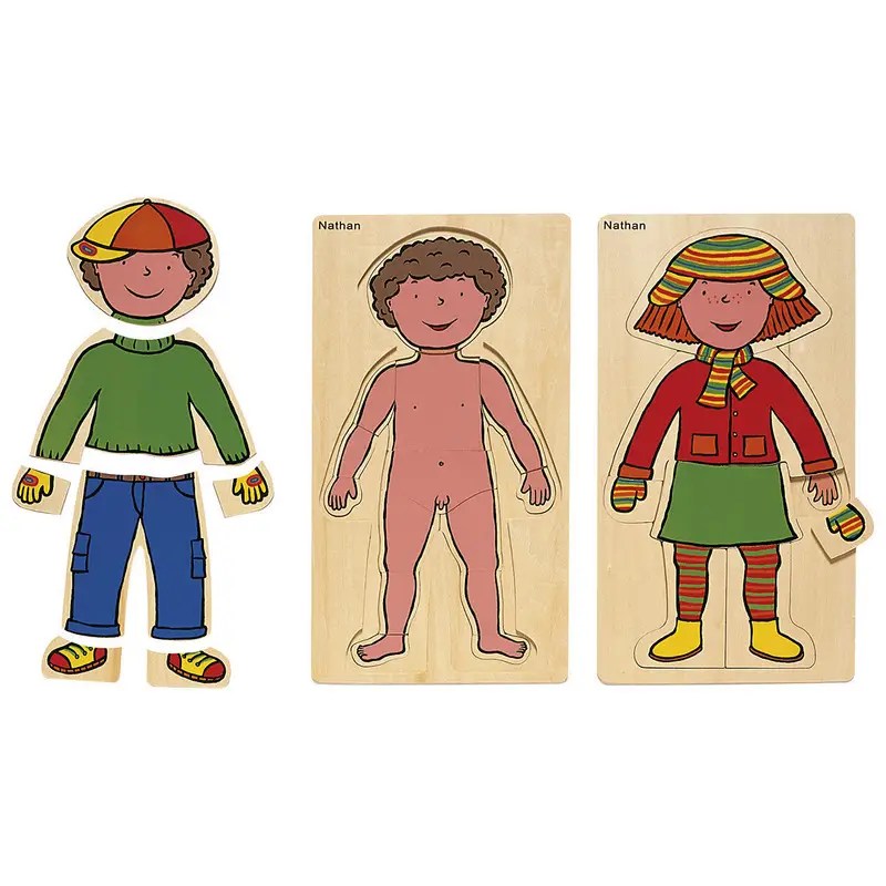 Puzzles découverte du corps : le garçon et la fille - Offre spéciale - Jeu - 3133093327185