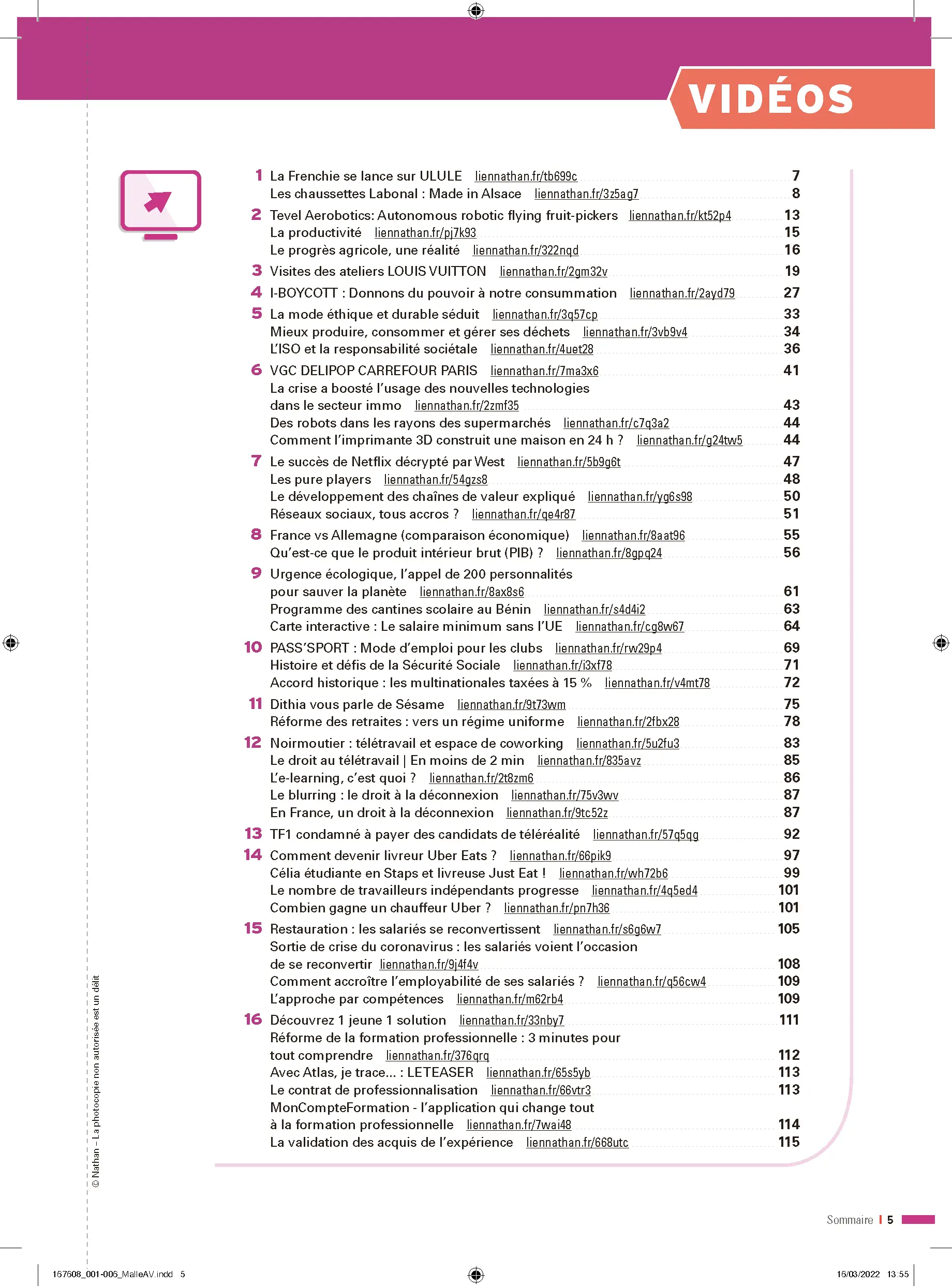 Economie-Droit - 1re/Terminale Bac Pro - Coll. Multi'Exos - Livre + licence numérique i-Manuel 2.0 - 9782091676081 - Ressouces Numériques Page 1