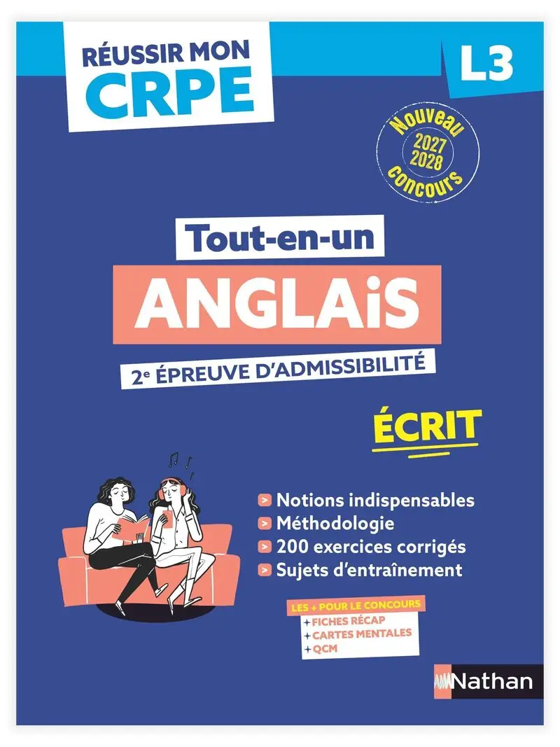 Réussir mon CRPE Anglais 2e épreuve d'admissibilité L3 écrit 2027 - Livre de pédagogie - 9782095065690