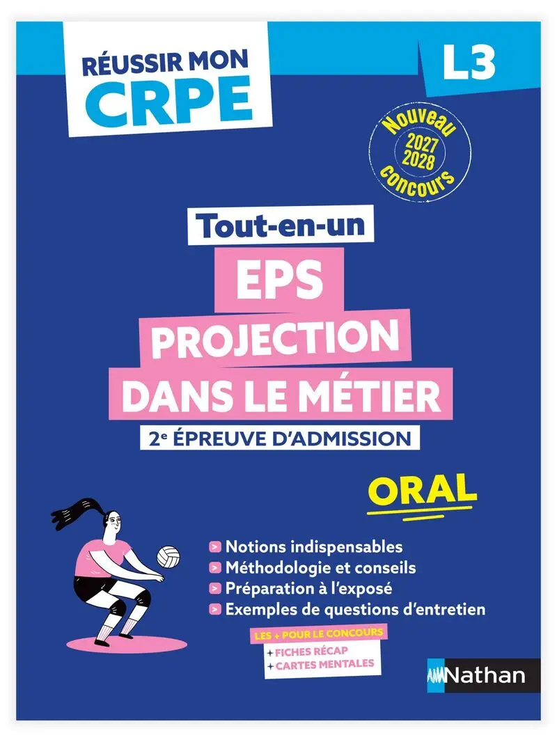Réussir mon CRPE - EPS et Projection dans le métier Admission concours L3 Oral 2027-2028 - Livre de pédagogie - 9782095071325 - Couverture verso
