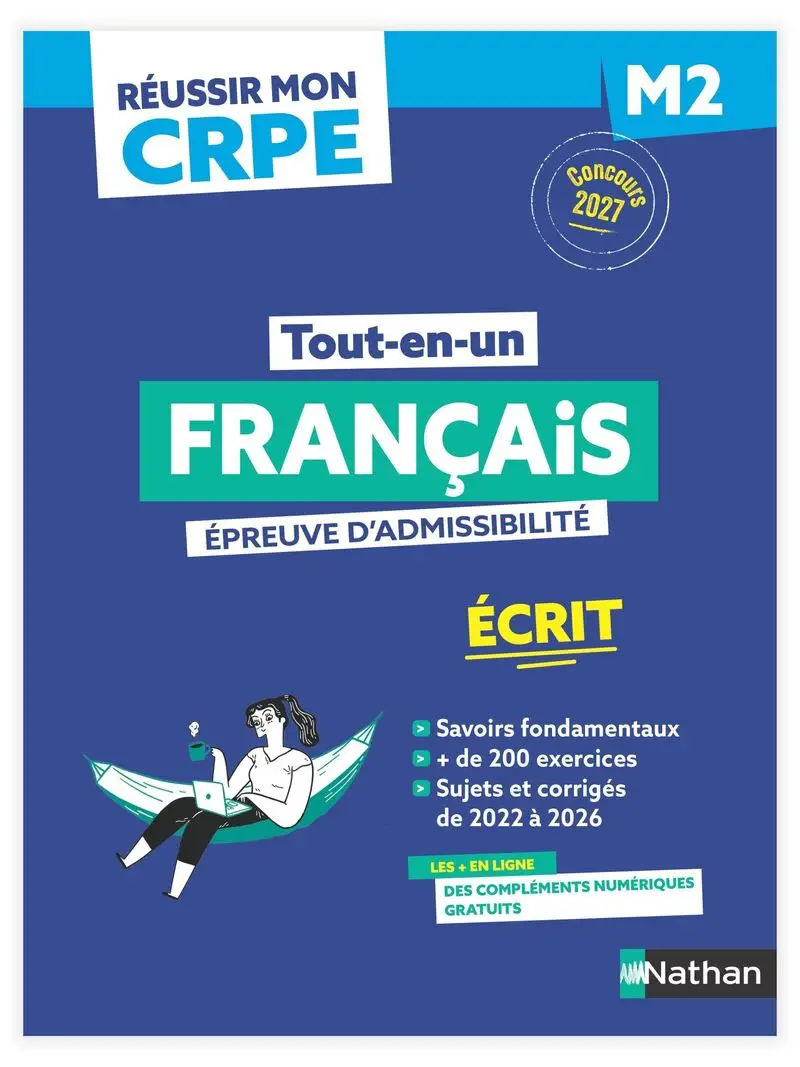 Réussir mon CRPE Français 1e épreuve d'admissibilité M2 écrit 2027 - Livre de pédagogie - 9782095066987