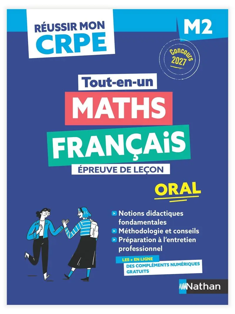 Réussir mon CRPE - Français Maths Admission concours M2 oral 2027-2028 - Livre de pédagogie - 9782095071356