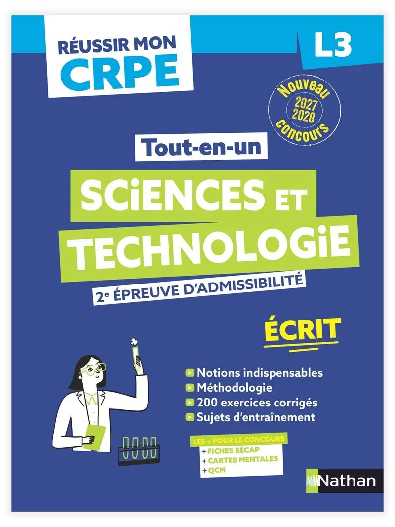 Réussir mon CRPE Sciences et technologie 2e épreuve d'admissibilité L3 écrit 2027 - Livre de pédagogie - 9782095065669