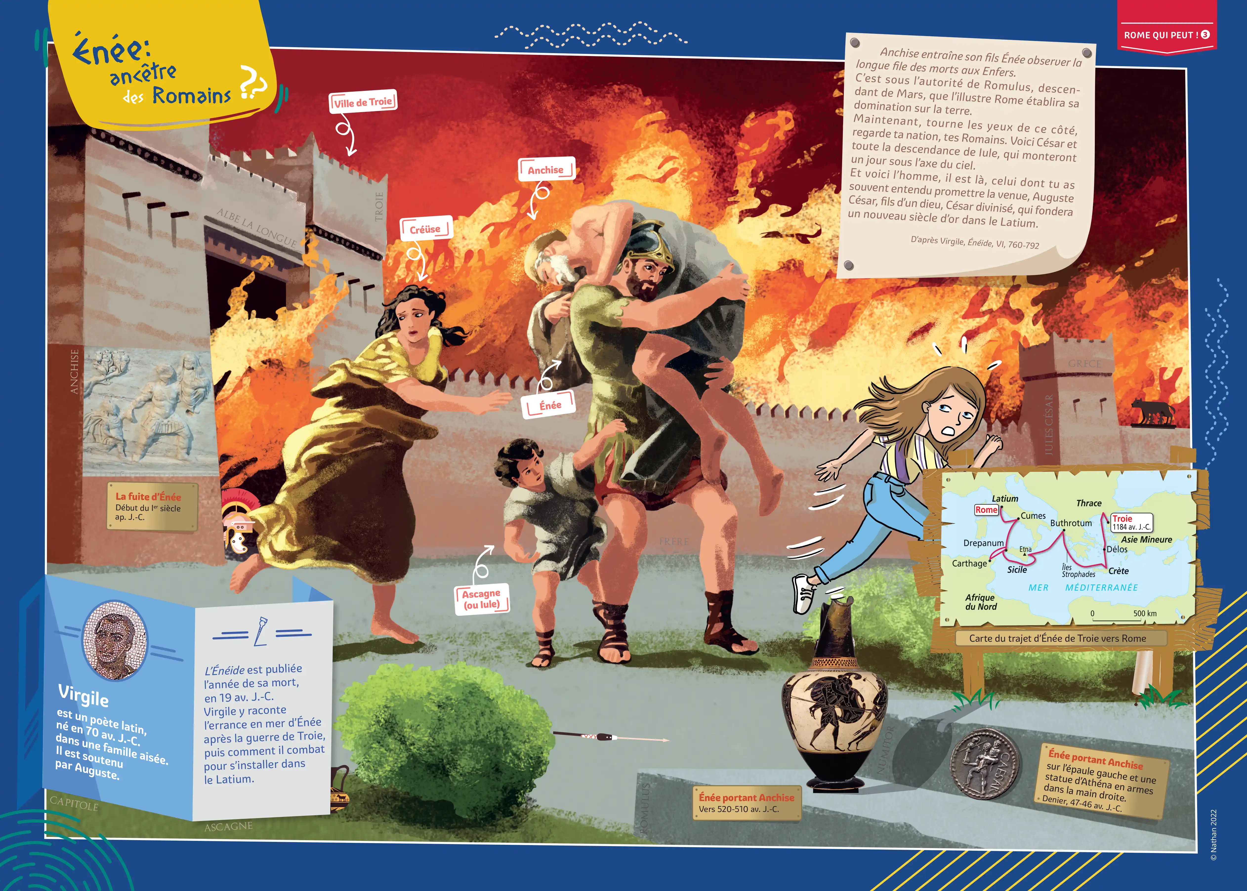 Pochette Escape Games Histoire 6e/5e/4e - Fichier ressources - 9782091725567 - Rome