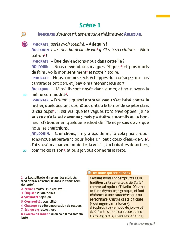 L'île des esclaves - Livre parascolaire - 9782095061517 - Scène 1