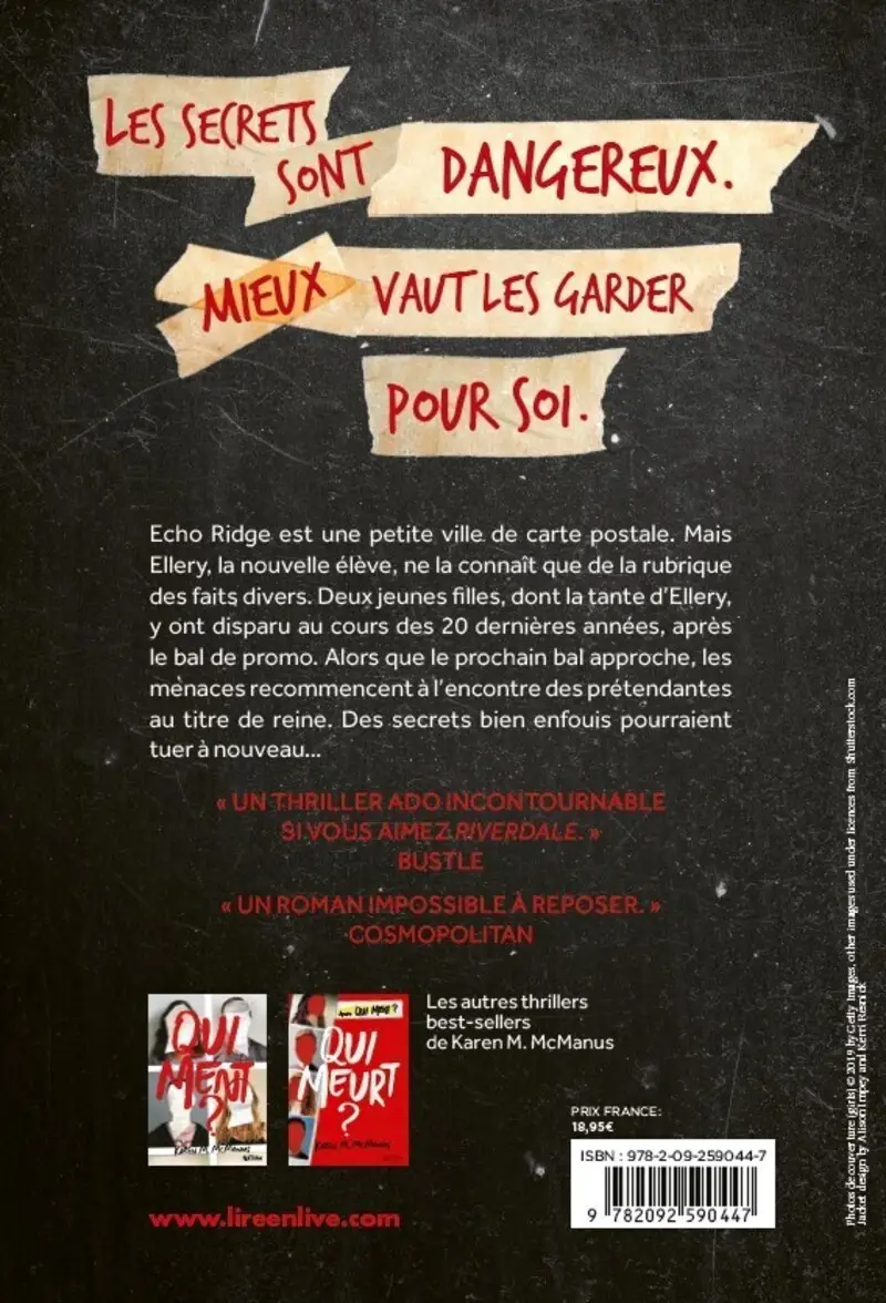 Se taire ou mourir ?- Thriller ado - Roman - 9782092590447 - Couverture verso