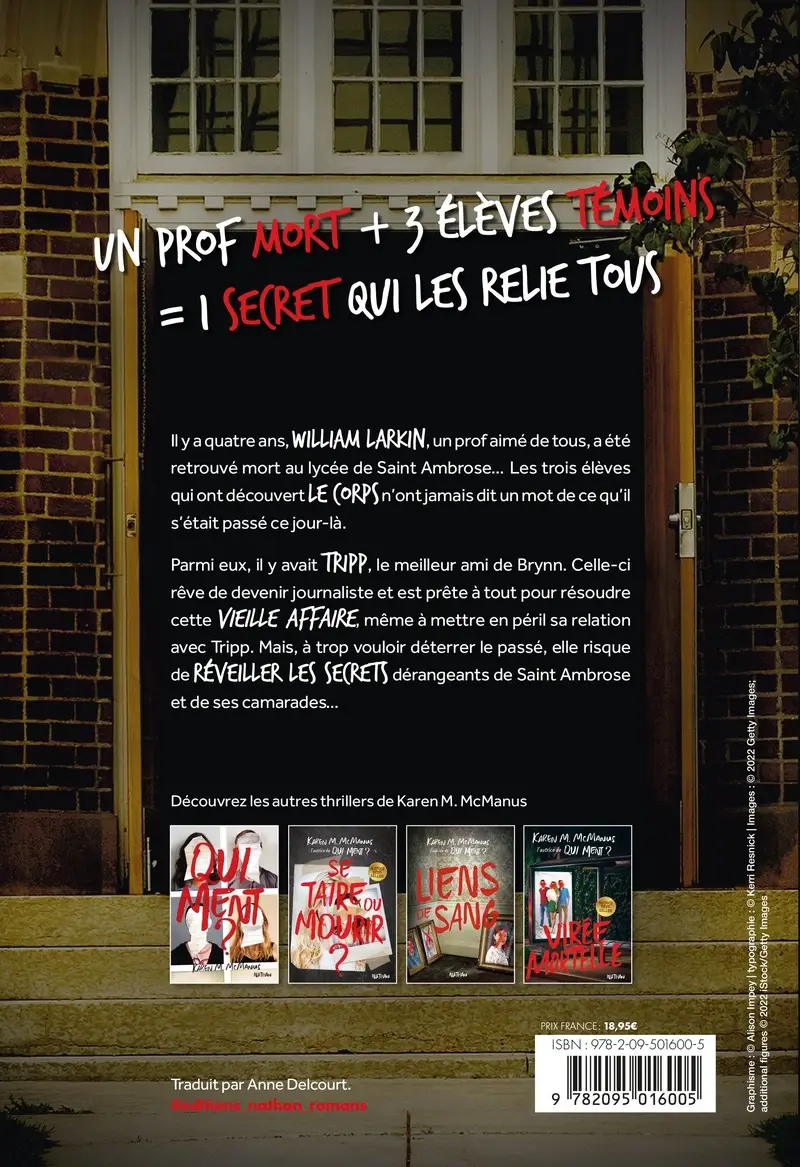 Silence de mort - thriller haletant à partir de 13 ans  - Roman - 9782095016005 - Couverture verso