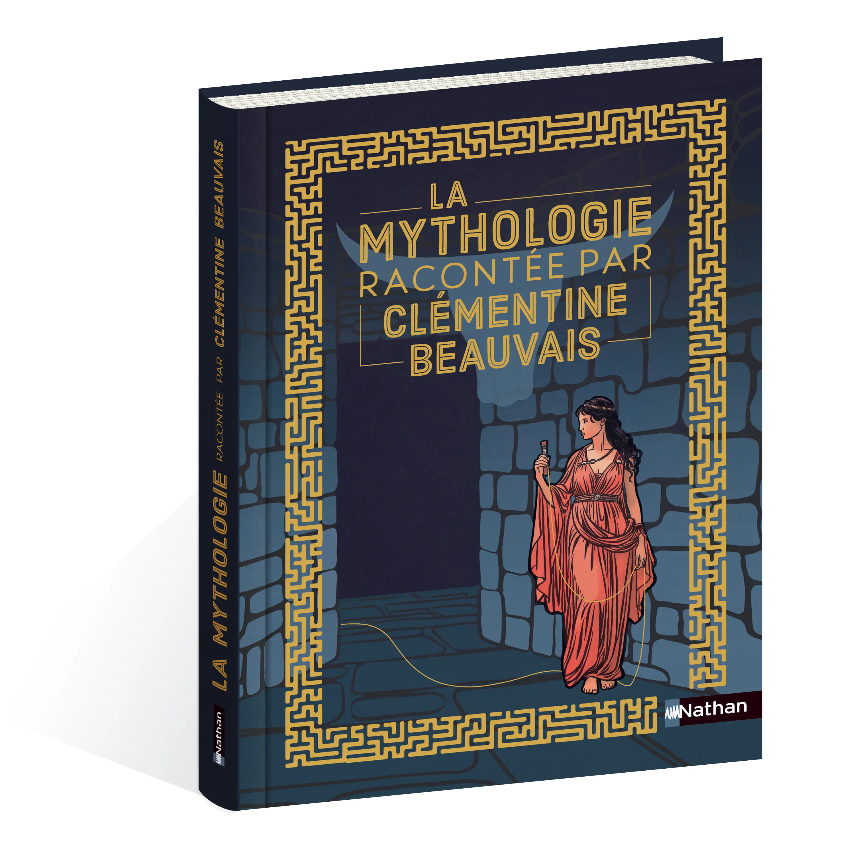 La Mythologie racontée par Clémentine Beauvais - Ariane, Orphée, Icare et Midas - Livre illustré pour enfants 7+ - Édition cartonnée - Roman - 9782095054489 - Simulation 3d