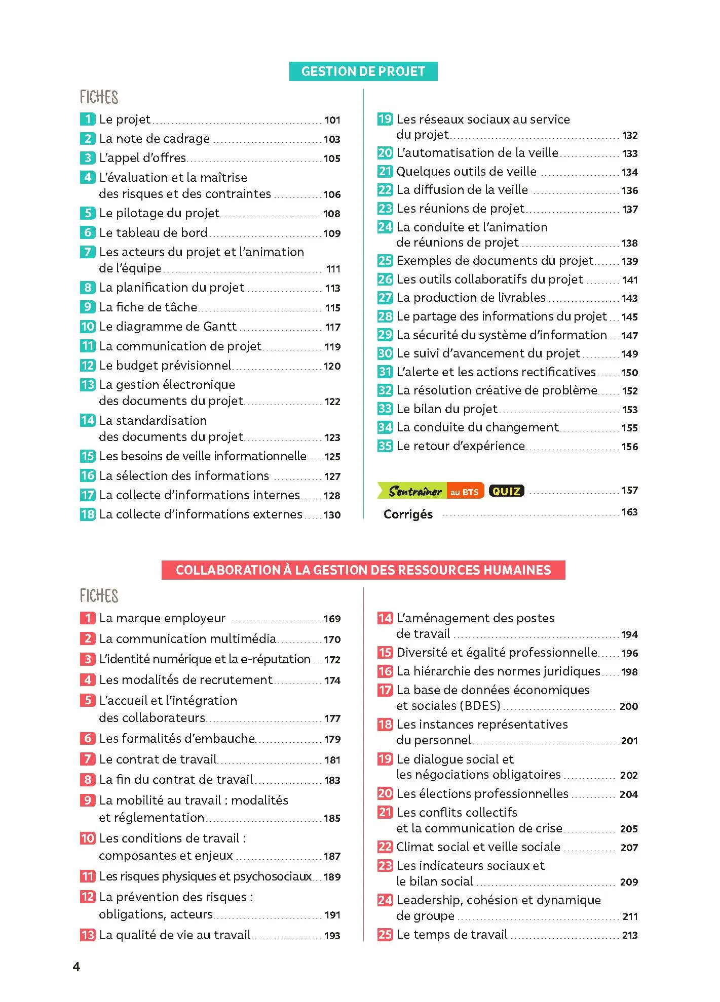 Toutes les matières - BTS SAM - Réflexe - Examen 2026 - Livre parascolaire - 9782095038892 - Sommaire 2