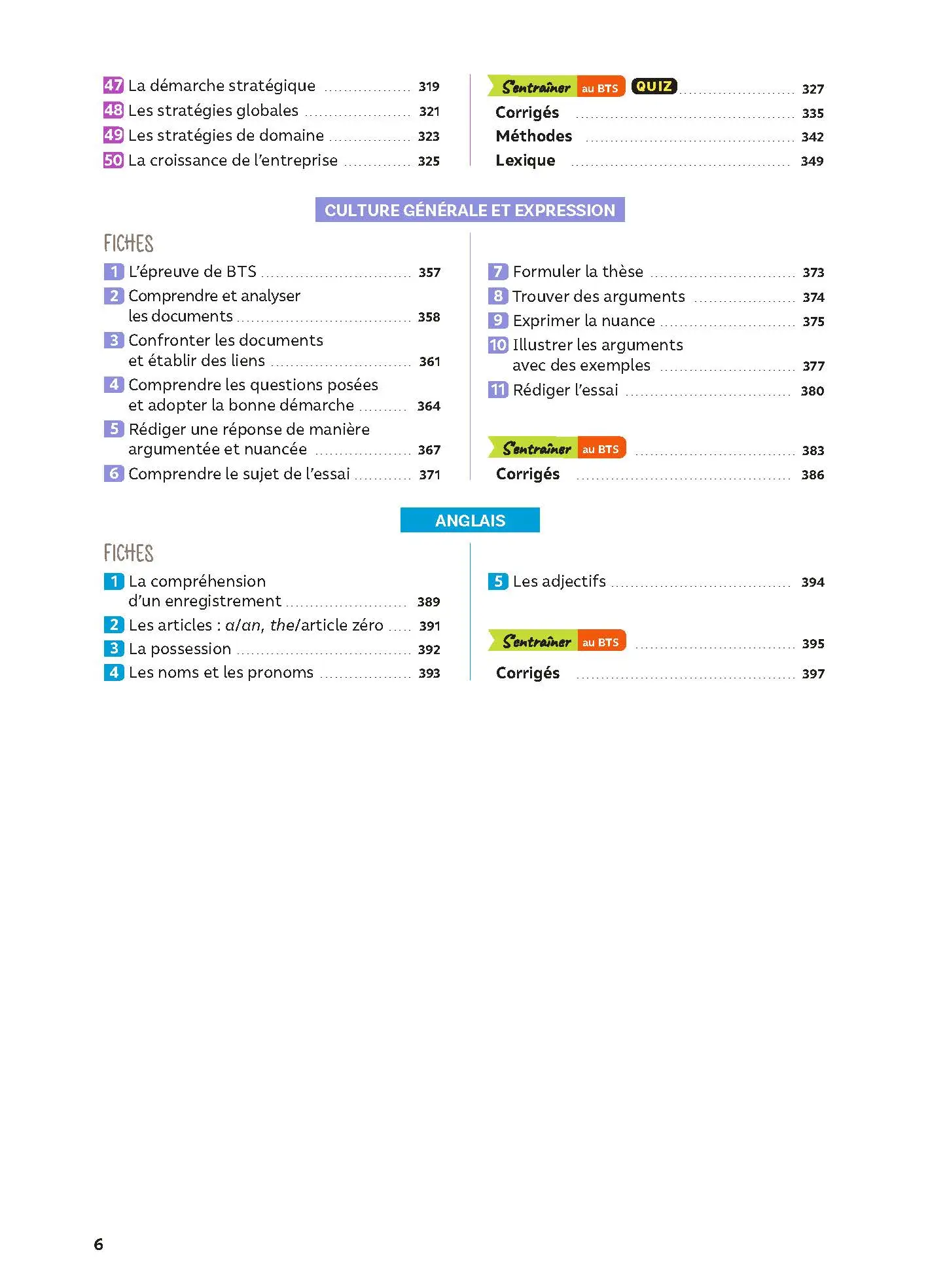 Toutes les matières - BTS NDRC - Réflexe - Examen 2026 - Livre parascolaire - 9782095038885 - Sommaire 4