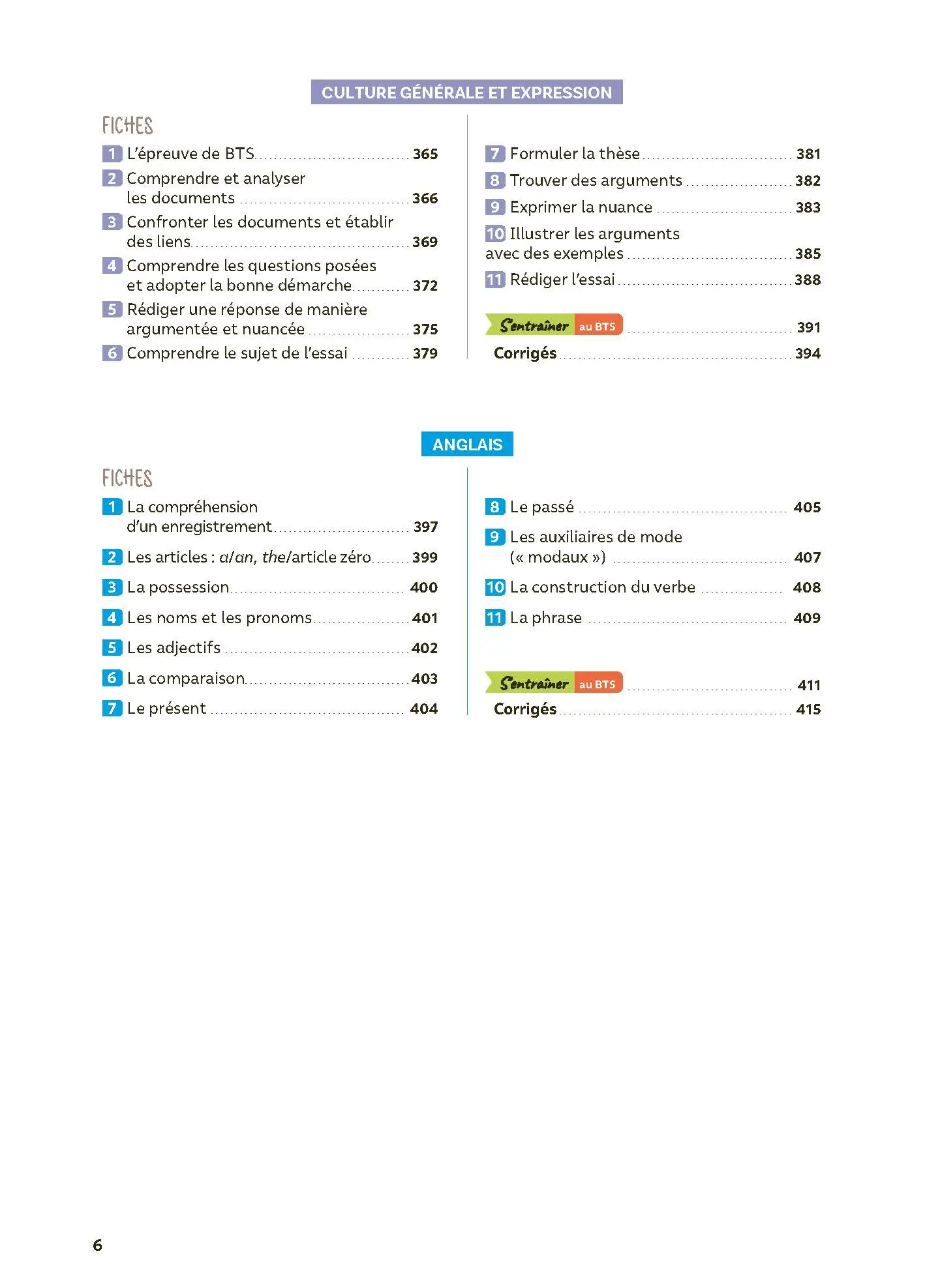 Toutes les matières - BTS Professions immobilières (PI) - Réflexe - Nouveau programme - Examens 2026 et suivants - Livre parascolaire - 9782095038977 - Sommaire 4