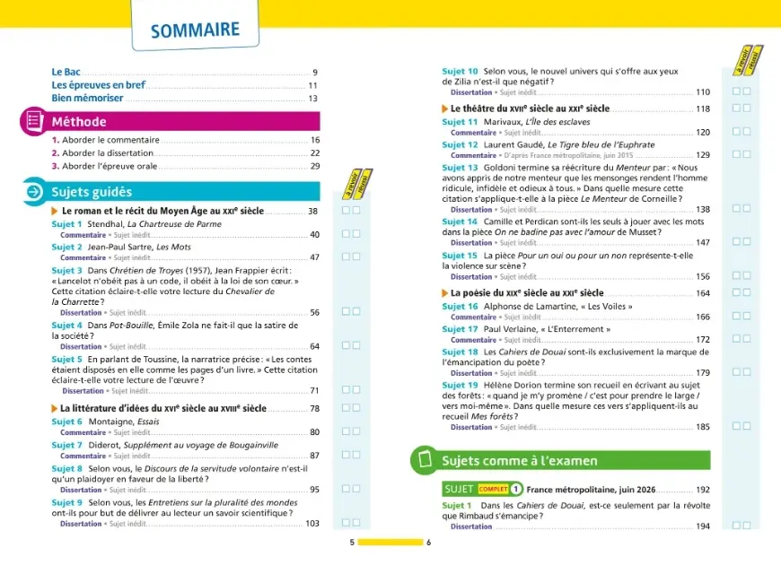 Annales ABC du BAC 2027 - Français Première Générale - 43 sujets corrigés, oeuvres et parcours 2026-2027, 12 sujets d'oral et préparation complète à l'épreuve anticipée - Annales - 9782095065010 - sommaire1