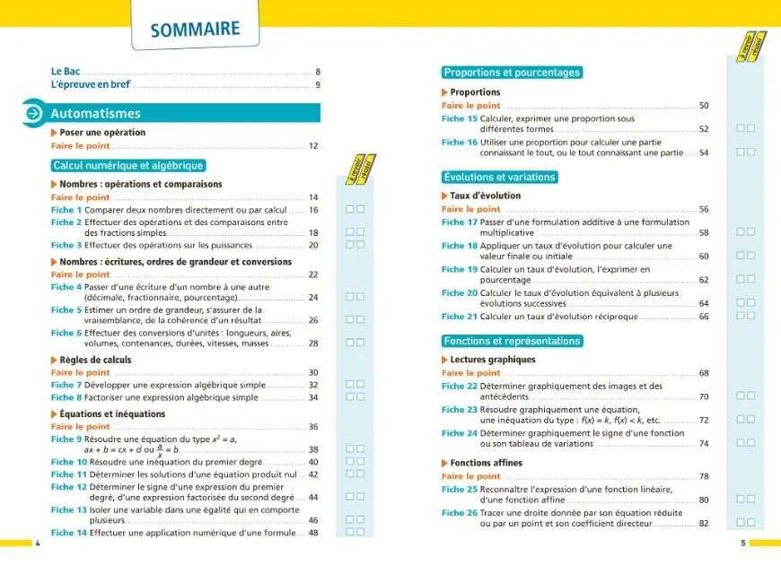 Annales ABC du BAC 2027 - Maths Tronc commun Première Générale - 385 QCM, automatismes expliqués, sujets corrigés et préparation complète à l'épreuve anticipée  - Annales - 9782095079772 - sommaire1