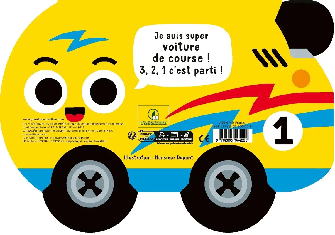 Super voiture de course ! - En route pour la compétition ! - Dès 18 mois - Livre d'éveil - 9782095064228