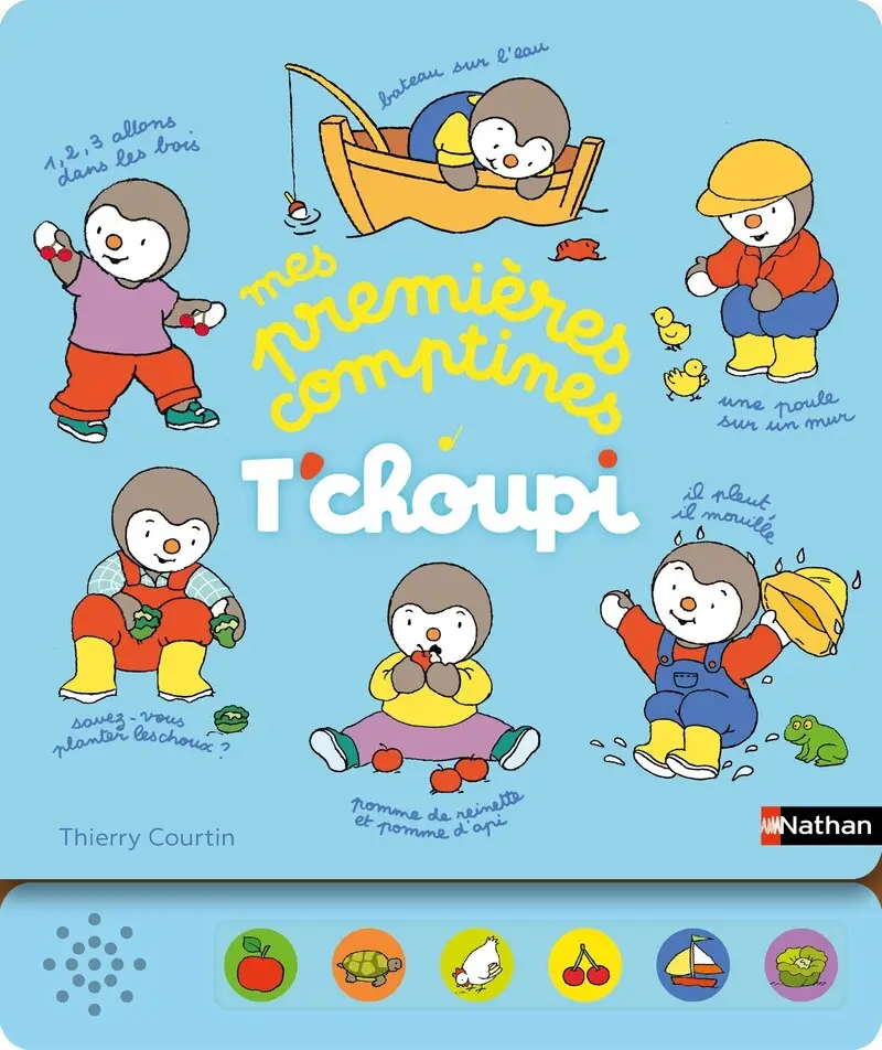 T'choupi - Mes premières comptines - 6 comptines à chanter avec T'choupi - Livre sonore, dès 2 ans - Cahier d'activités - 9782095060374