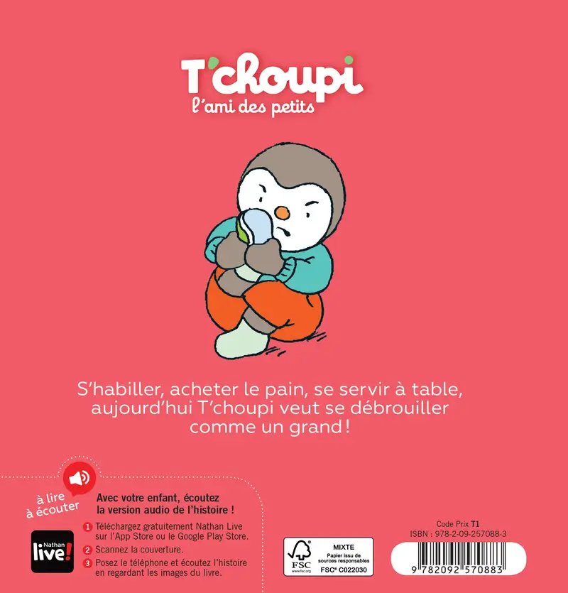 T'choupi veut tout faire tout seul - Dès 2 ans - Album(s) - 9782092570883 - Couverture verso