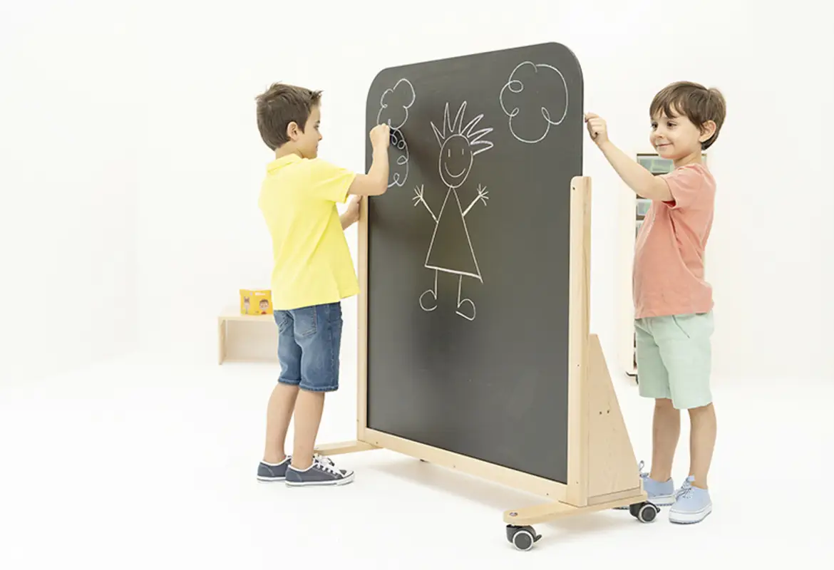 Tableau mobile noir double face - Équipement - 3133099148920 - 