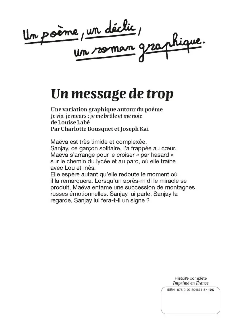 Un message de trop - PoesTrip - BD poche - BD - 9782095046743 - Couverture verso