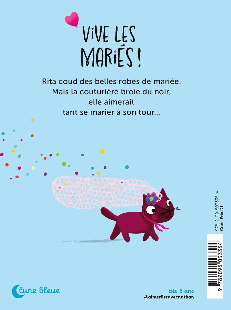 Vive les mariés ! Lune Bleue - roman Dès 6 ans - Roman - 9782095033354 - Couverture verso